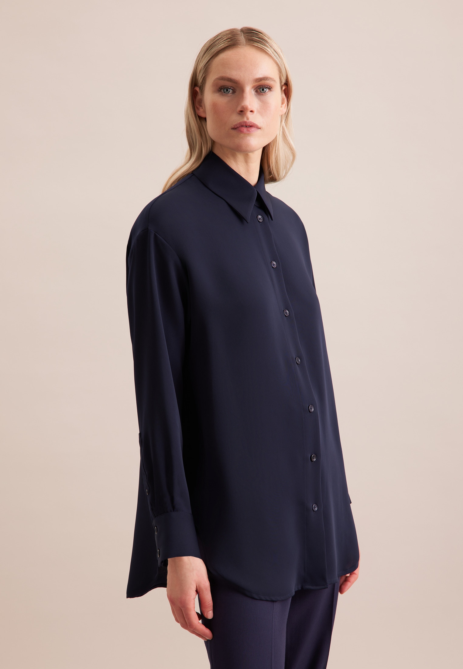 seidensticker Longbluse, 1/1 Kragen Uni günstig online kaufen