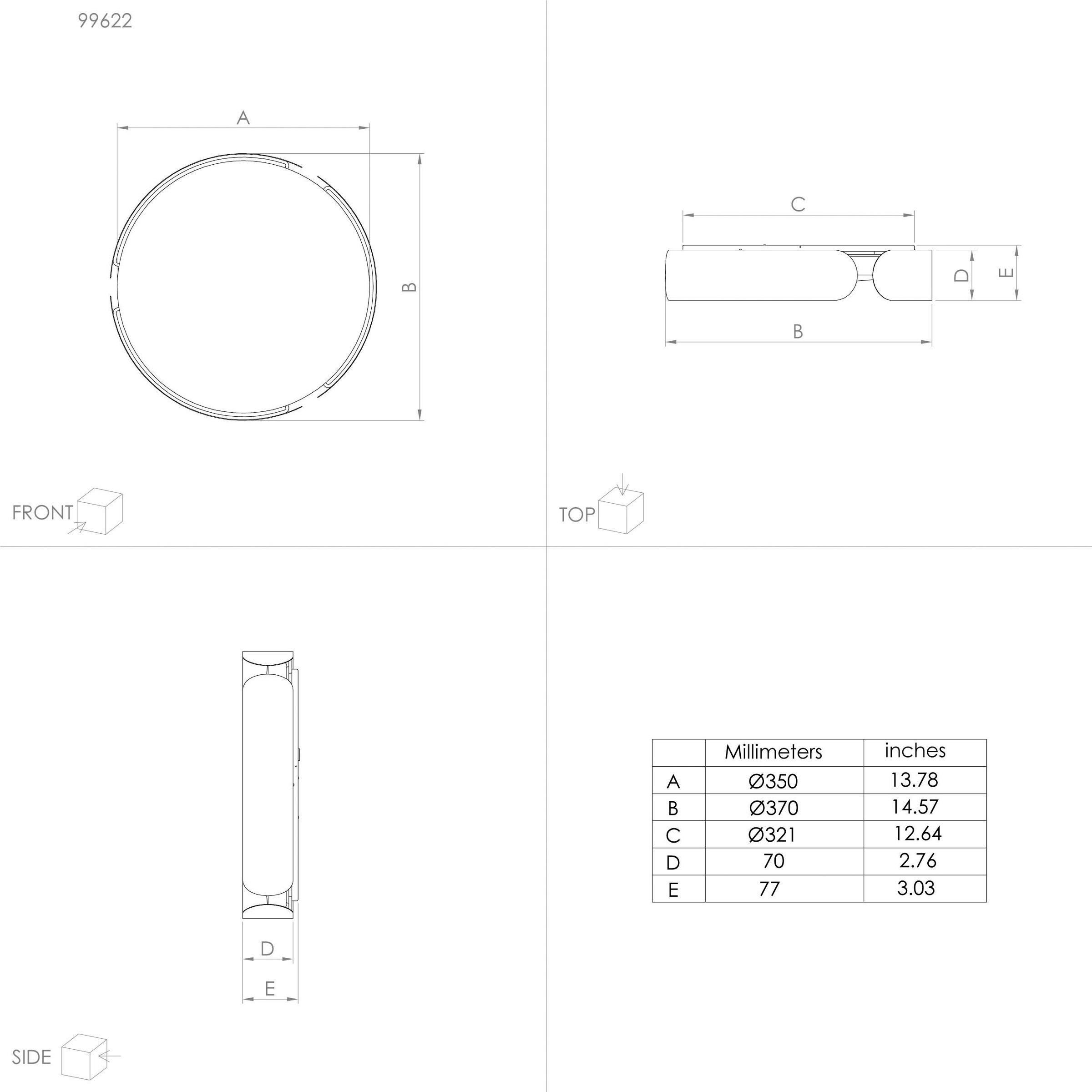 EGLO LED Deckenleuchte »VALCASOTTO Deckenlampe - Stahl, Holz - LED - 20W - IP20« LED-Modul 1 Stk. Warmweiß Wohzimmerlampe, Esszimmerlampe, Flur, Schlafzimmer, H7,5 x Ø37 cm