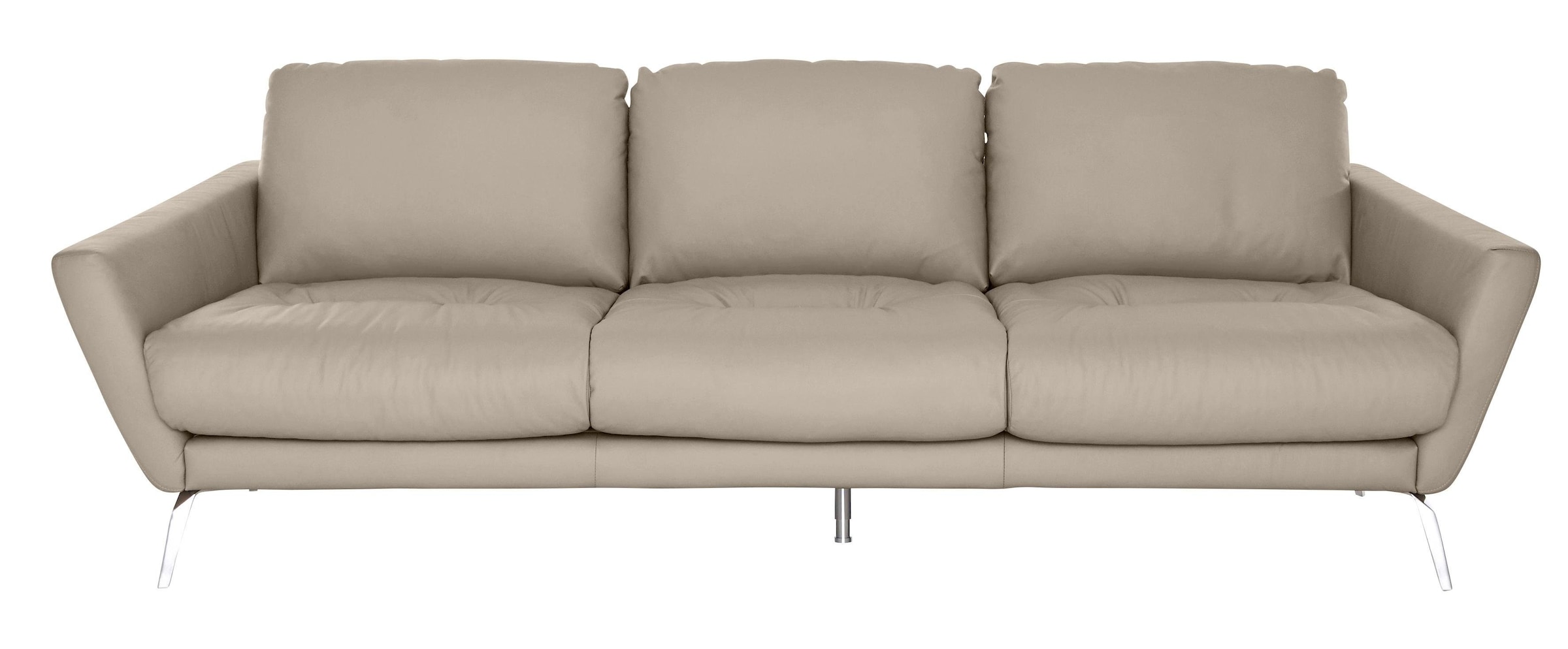 W.SCHILLIG Big-Sofa »softy«, mit dekorativer Heftung im Sitz, Füße Chrom glänzend