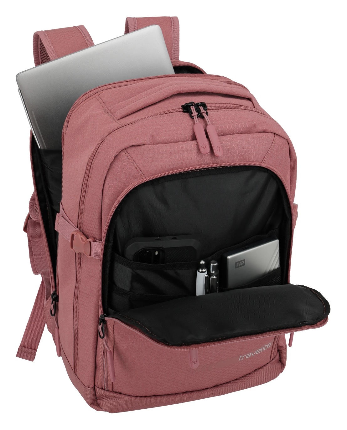 travelite Laptoprucksack »KICK OFF Cabin Rucksack«, Reiserucksack Freizeitrucksack Kabinengepäck Arbeitsrucksack