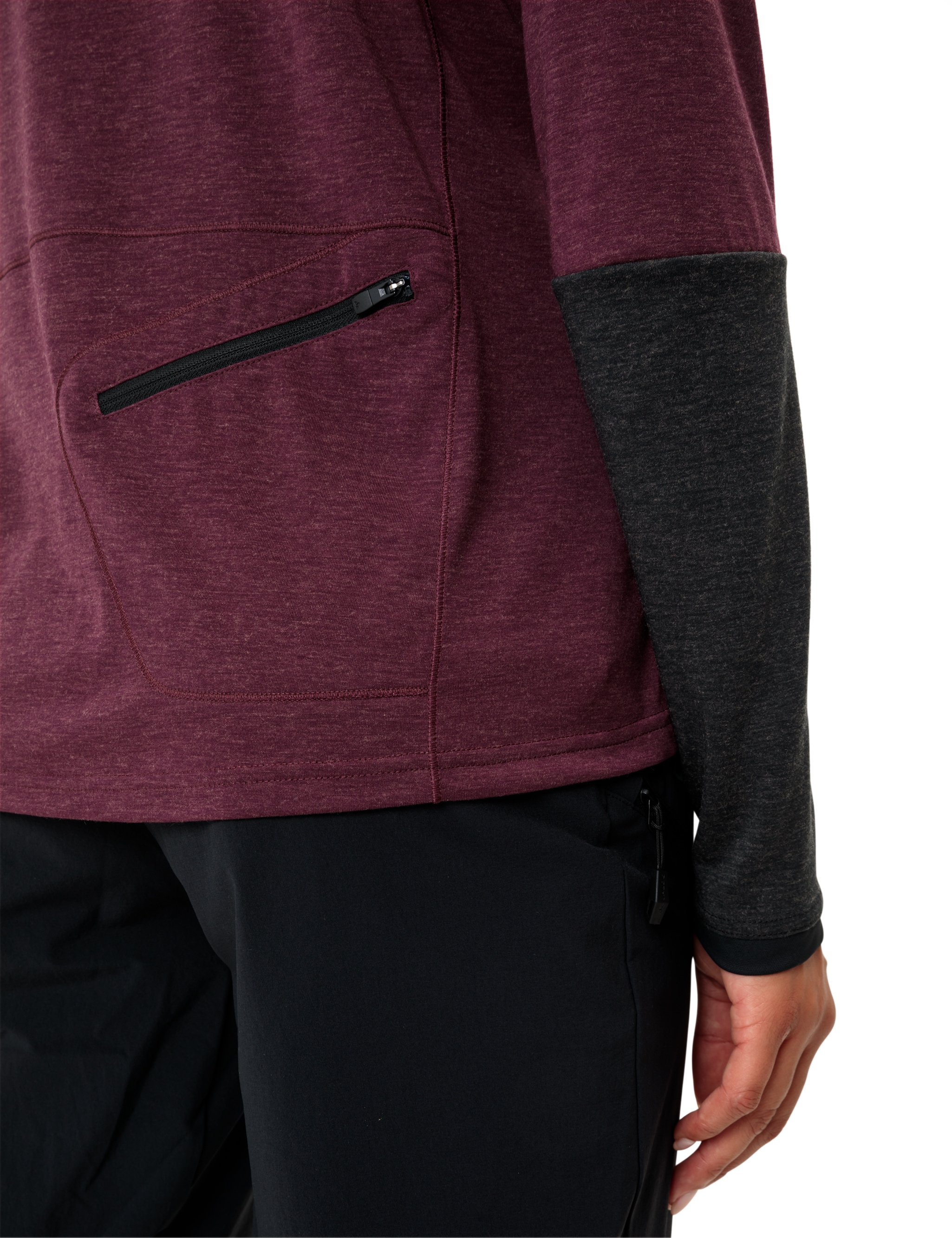 VAUDE Funktionsshirt »WOMEN'S TREMALZO LS SHIRT«, (1 tlg.), Rückentasche mit gewendetem Reißverschluss
