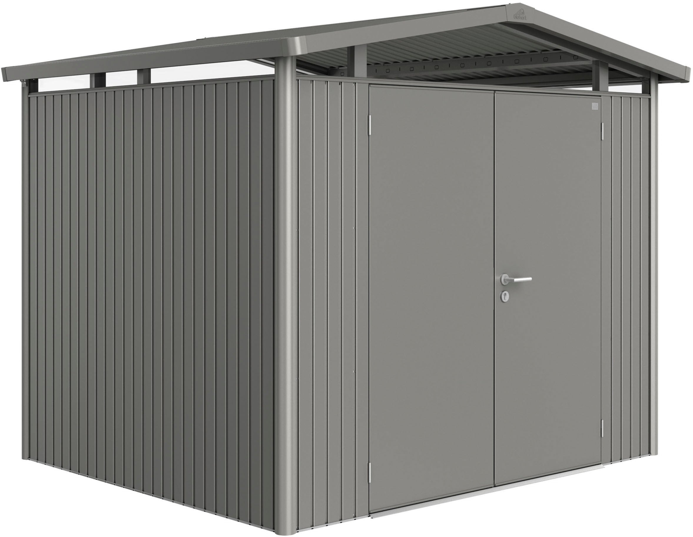 Biohort Gerätehaus "PANORAMA Gr. P3 quarzgrau-metallic mit Doppeltür" aus M günstig online kaufen