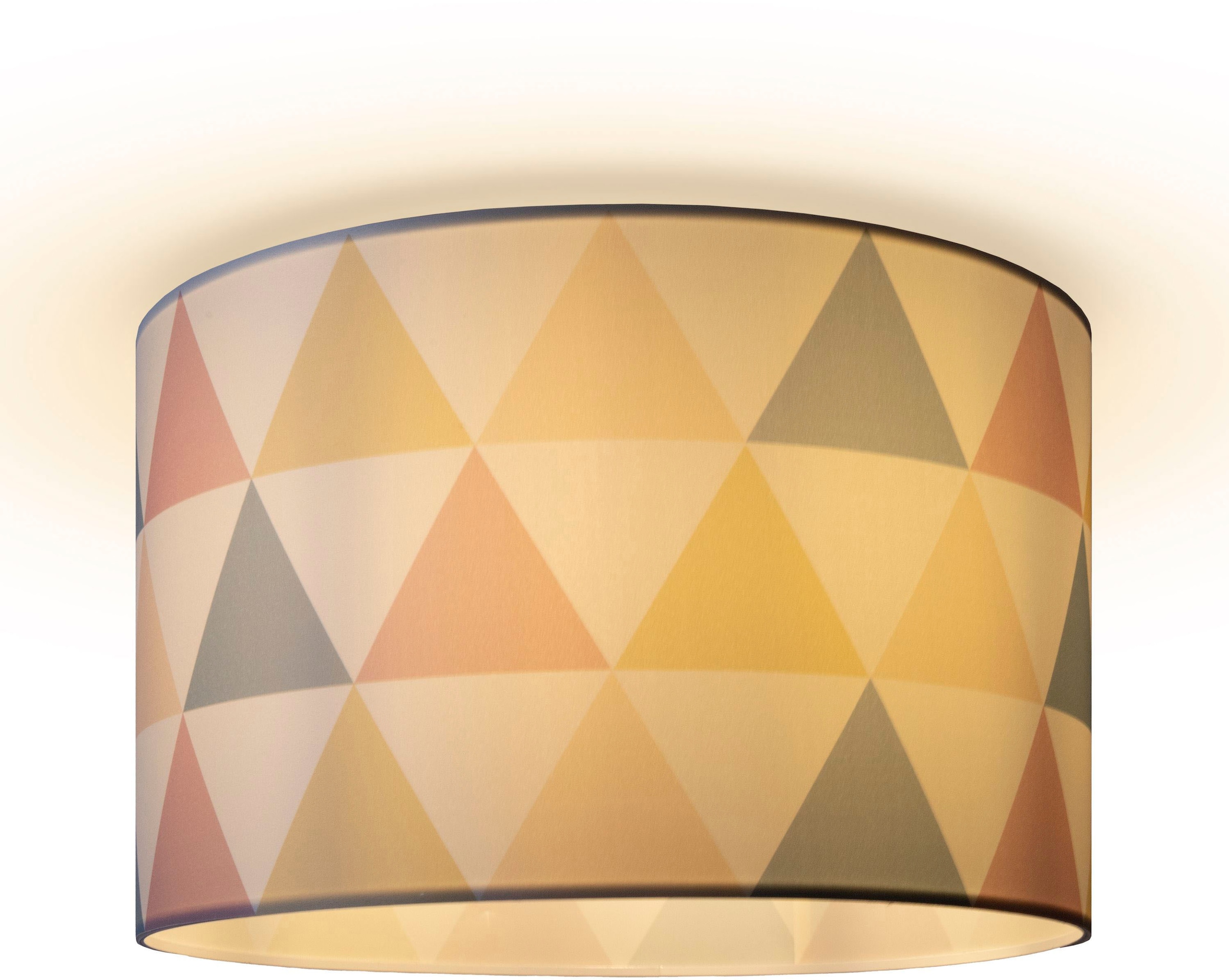 Paco Home Deckenleuchte »Hugo Delta«, Deckenlampe Stoff Lampenschirm E27  Deckenleuchte Bunt Dreiecke Modern bestellen | BAUR