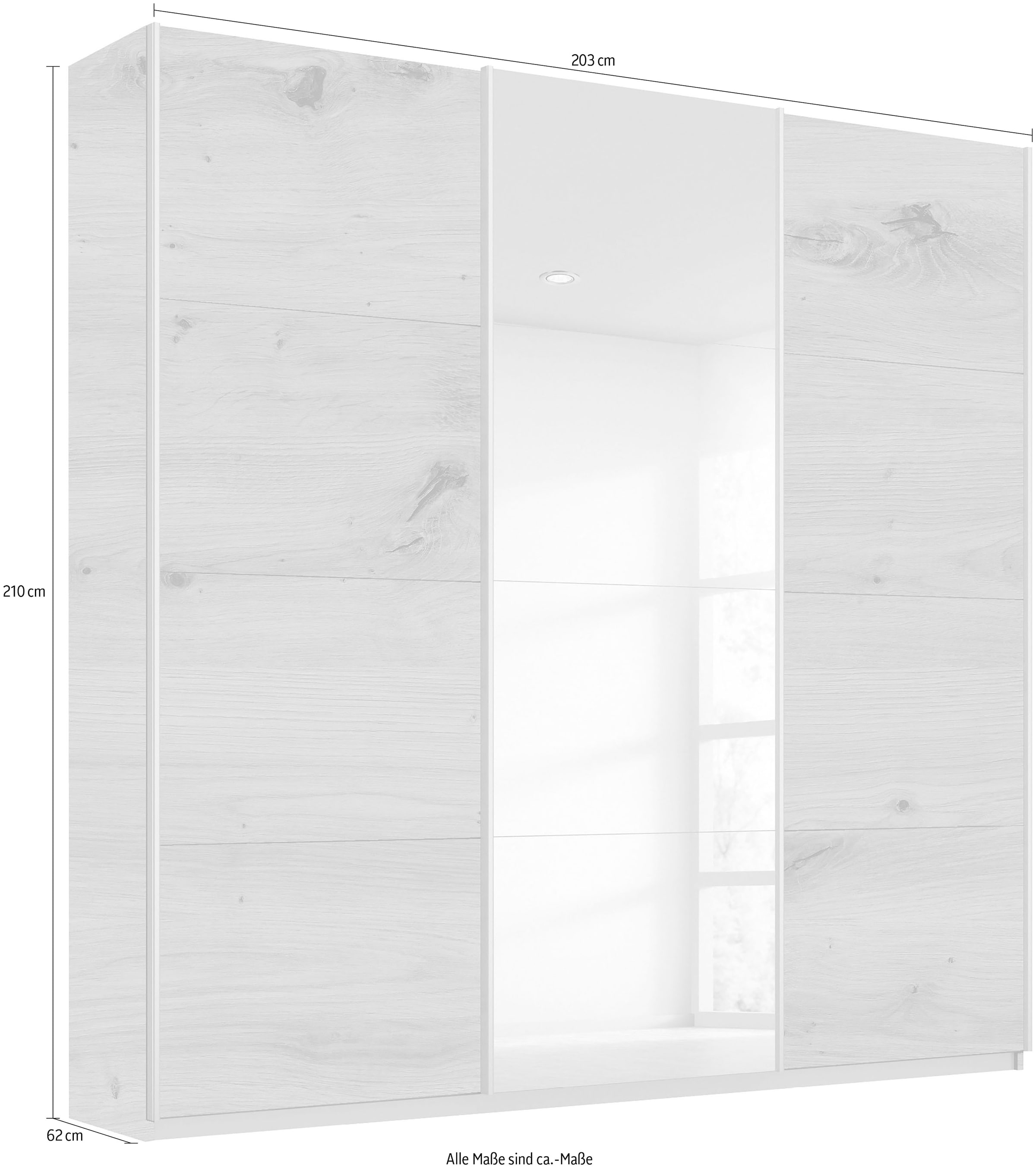 rauch Schwebetürenschrank »Kleiderschrank Schrank Garderobe Wäscheschrank TOMA«, inkl. Regaleinsatz sowie zusätzlichen Einlegeböden MADE IN GERMANY