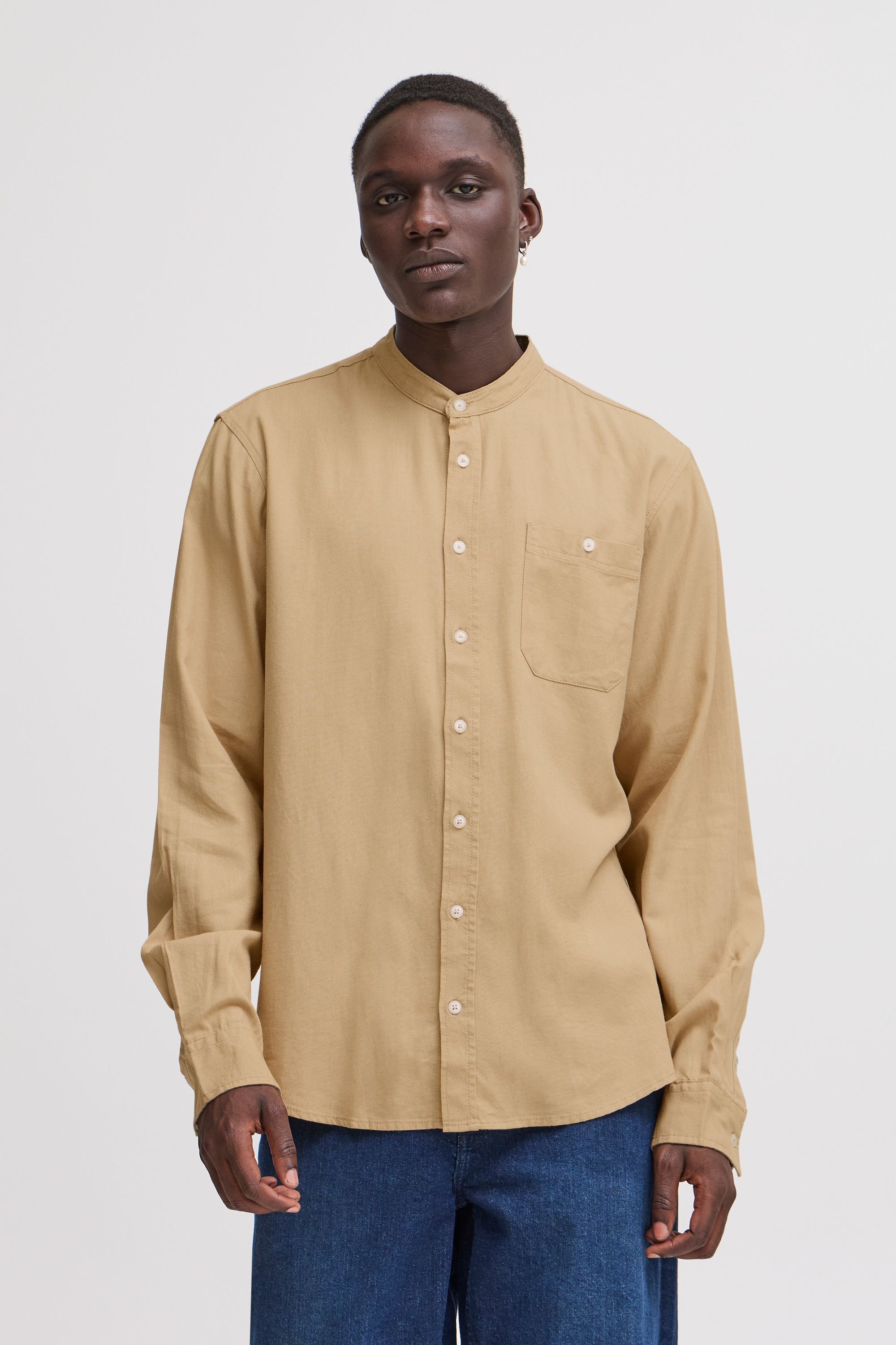 Blend Langarmhemd »Langarmhemd BHBobby Shirt mandarin«