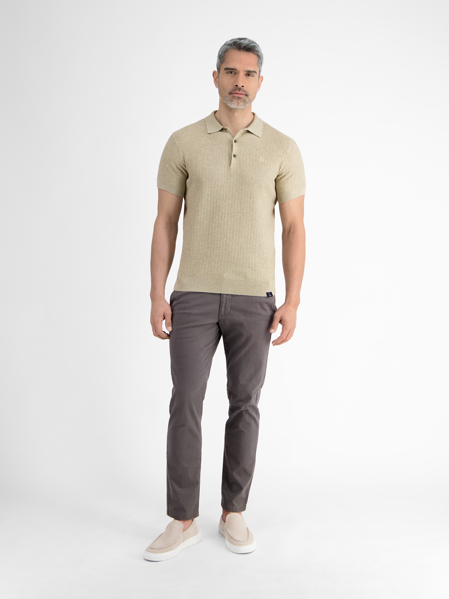 LERROS Poloshirt »LERROS Strick-Polo mit klassisch geknöpftem Kragen«