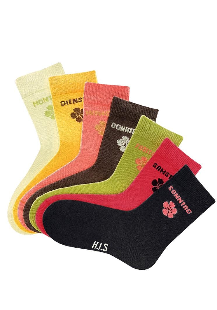 H.I.S Socken (7 poros) dėl Kinder su Blumenm...