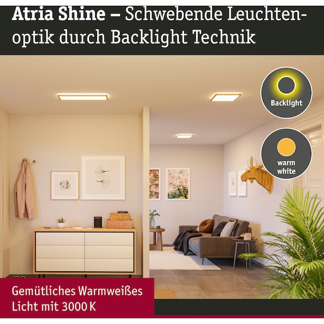 Paulmann LED Panel »Atria Shine 22W 3000K 580x200 Eiche Kunststoff IP44«, 1  flammig-flammig, Hintergrundbeleuchtung kaufen | BAUR