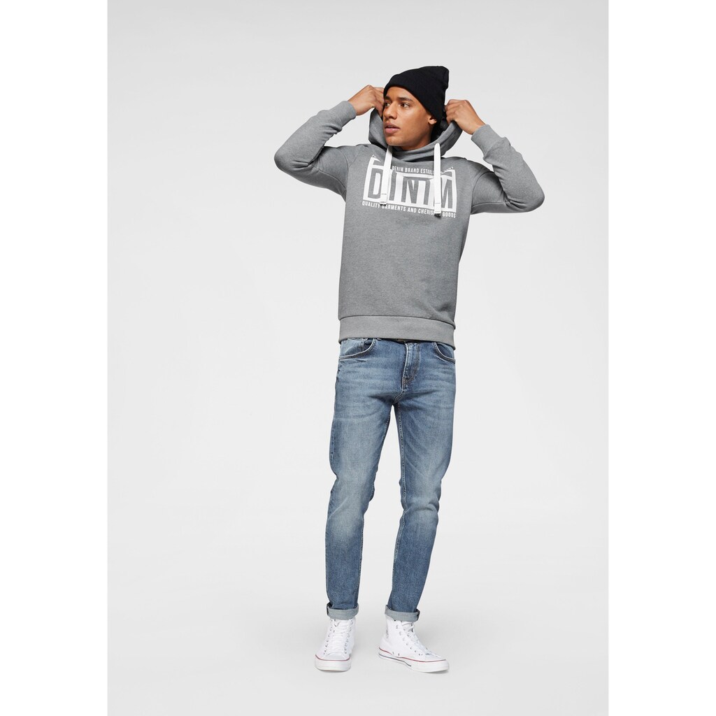 TOM TAILOR Denim Kapuzensweatshirt, mit Cross-over Kragen