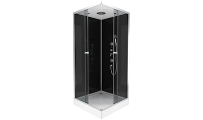 Komplettdusche »Black Suqare«, 90 x 90 x 210 cm - Eckdusche