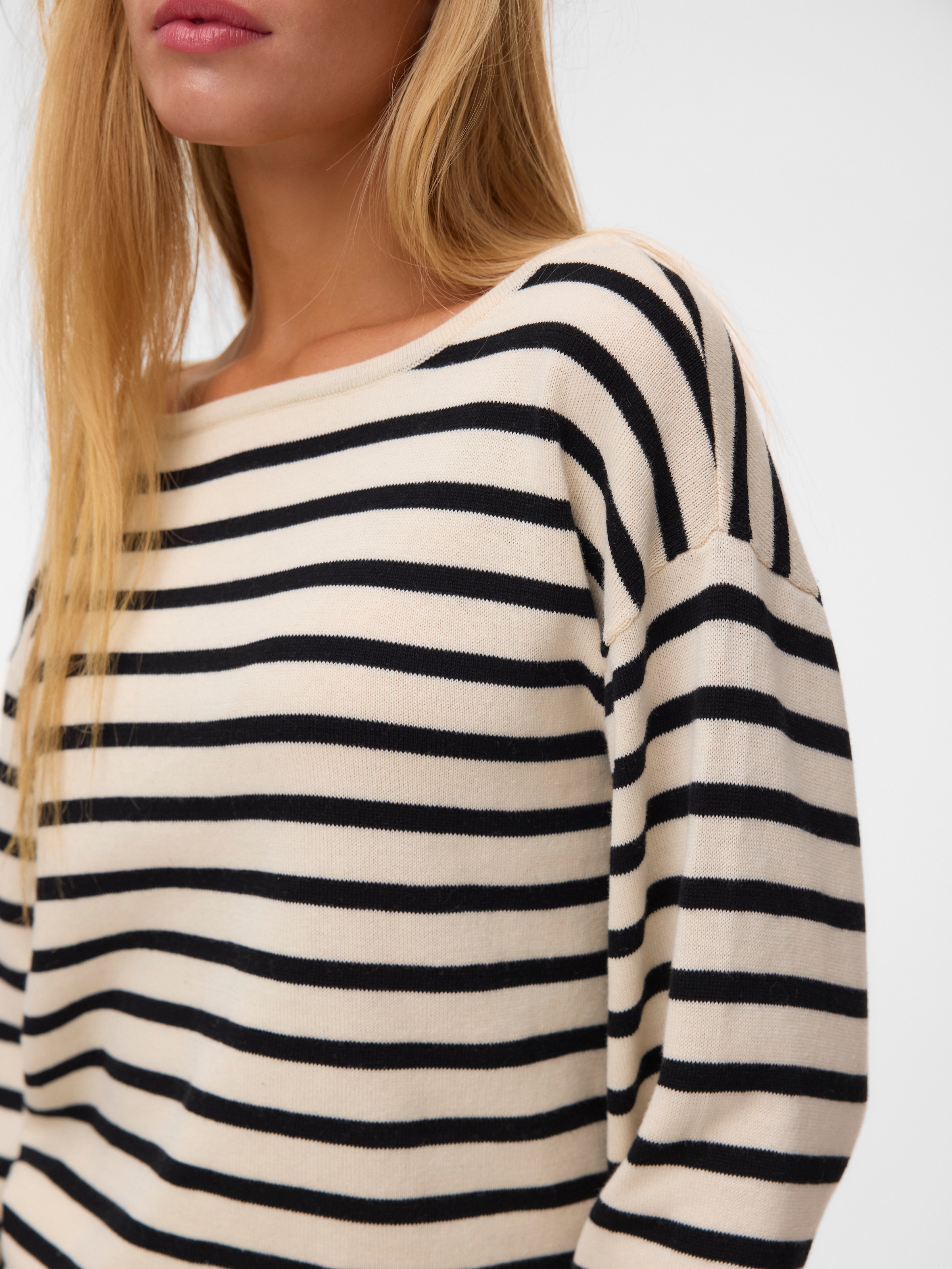 Vero Moda Strickpullover »VMNOMA LS BOATNECK PULLOVER NOOS« Baumwolle