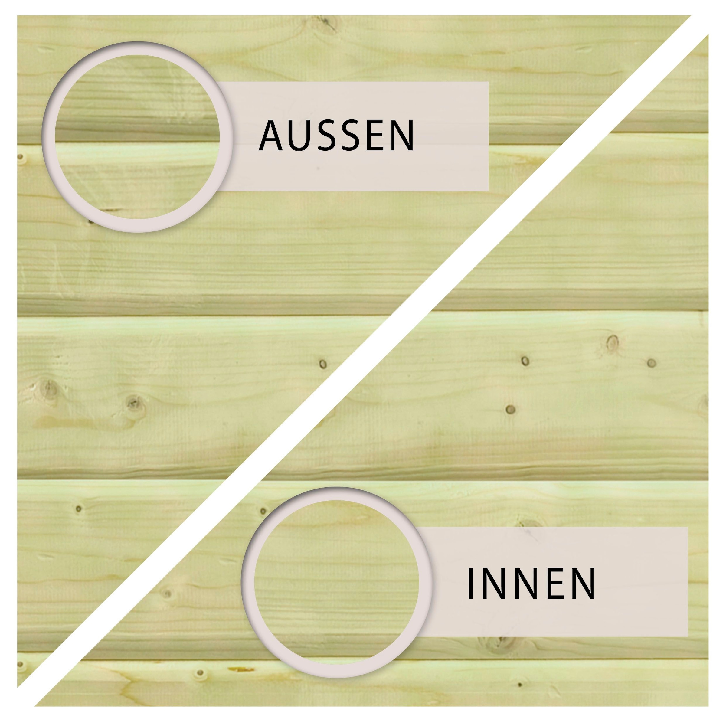 Karibu Rechteckpool »Roma BxLxH: 440x353x124cm«, (Komplett-Set, 9 tlg.), 44 mm starke kesseldruckimprägnierte Holzbohlen aus Fichtenholz