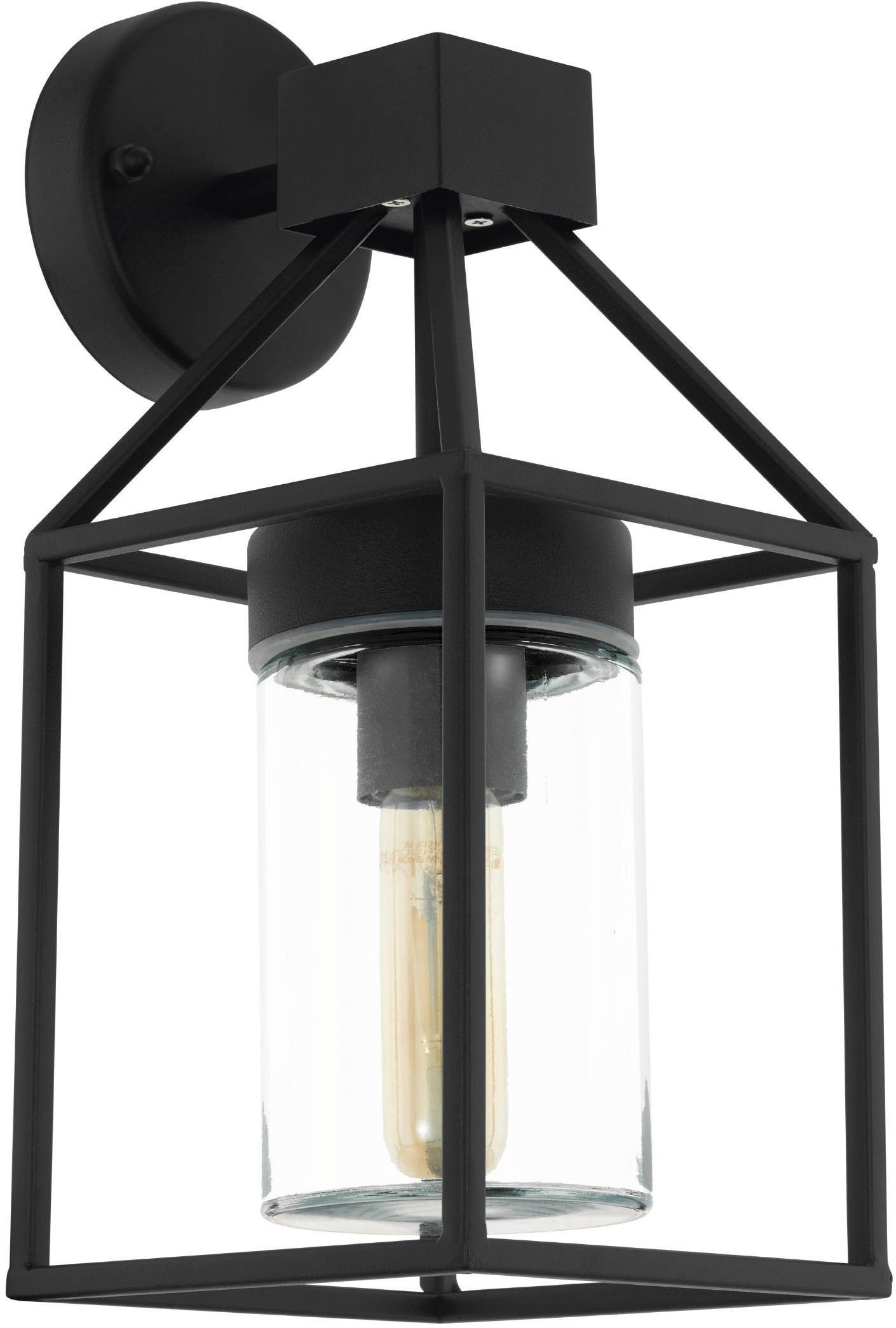 EGLO Wandleuchte »Trecate Außen-Wandlampe, Außenbeleuchtung, Außenleuchte, E27, IP44« E27 1 Stk. Wand-/Deckenleuchte - L16 x H35,5 x AL13 cm - schwarz - 1X60W exkl.
