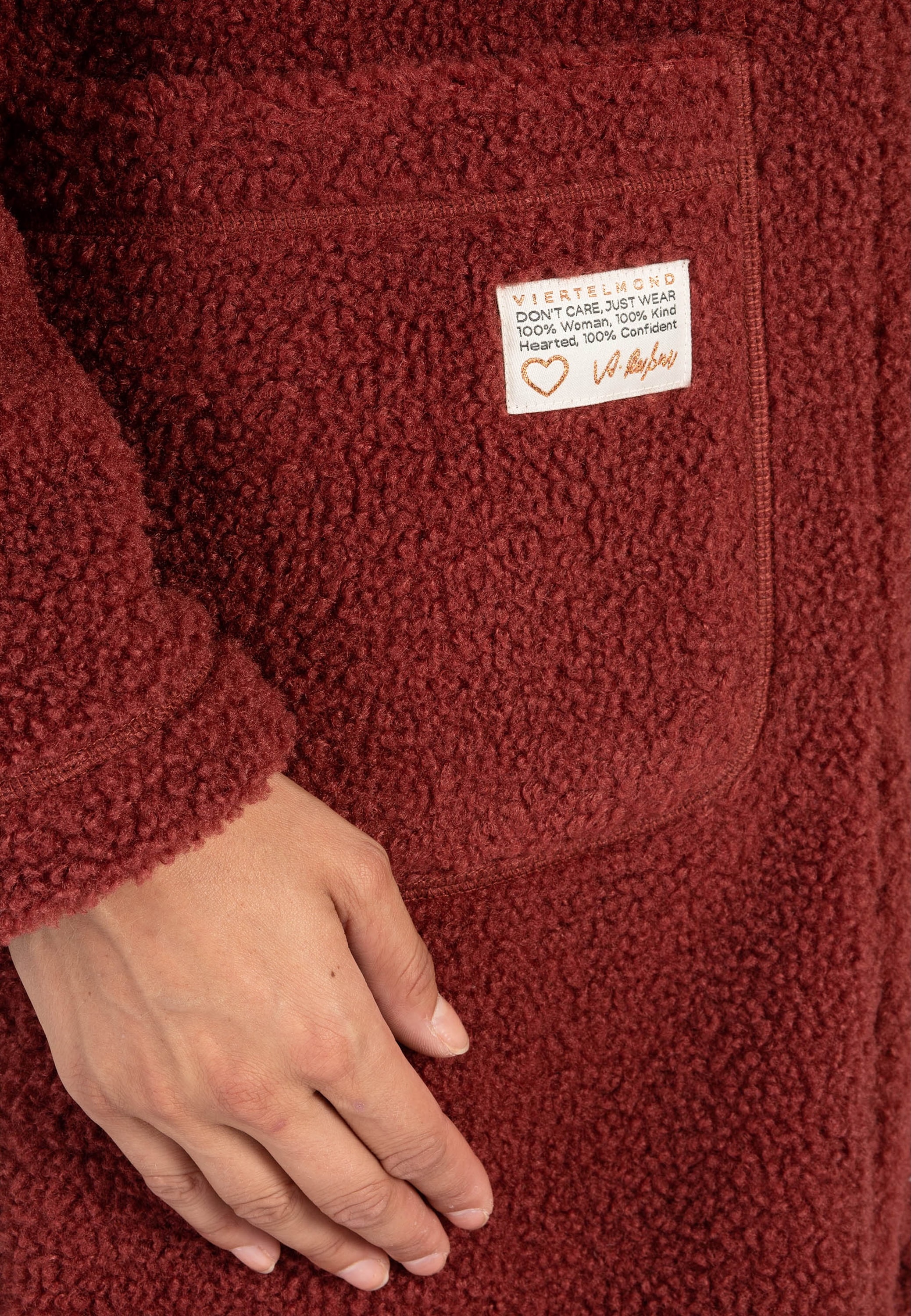 LPO Fleecejacke »SHERPA DENISE Fleecemantel«, Ultra‑weiche Sherpa‑Innenausstattung