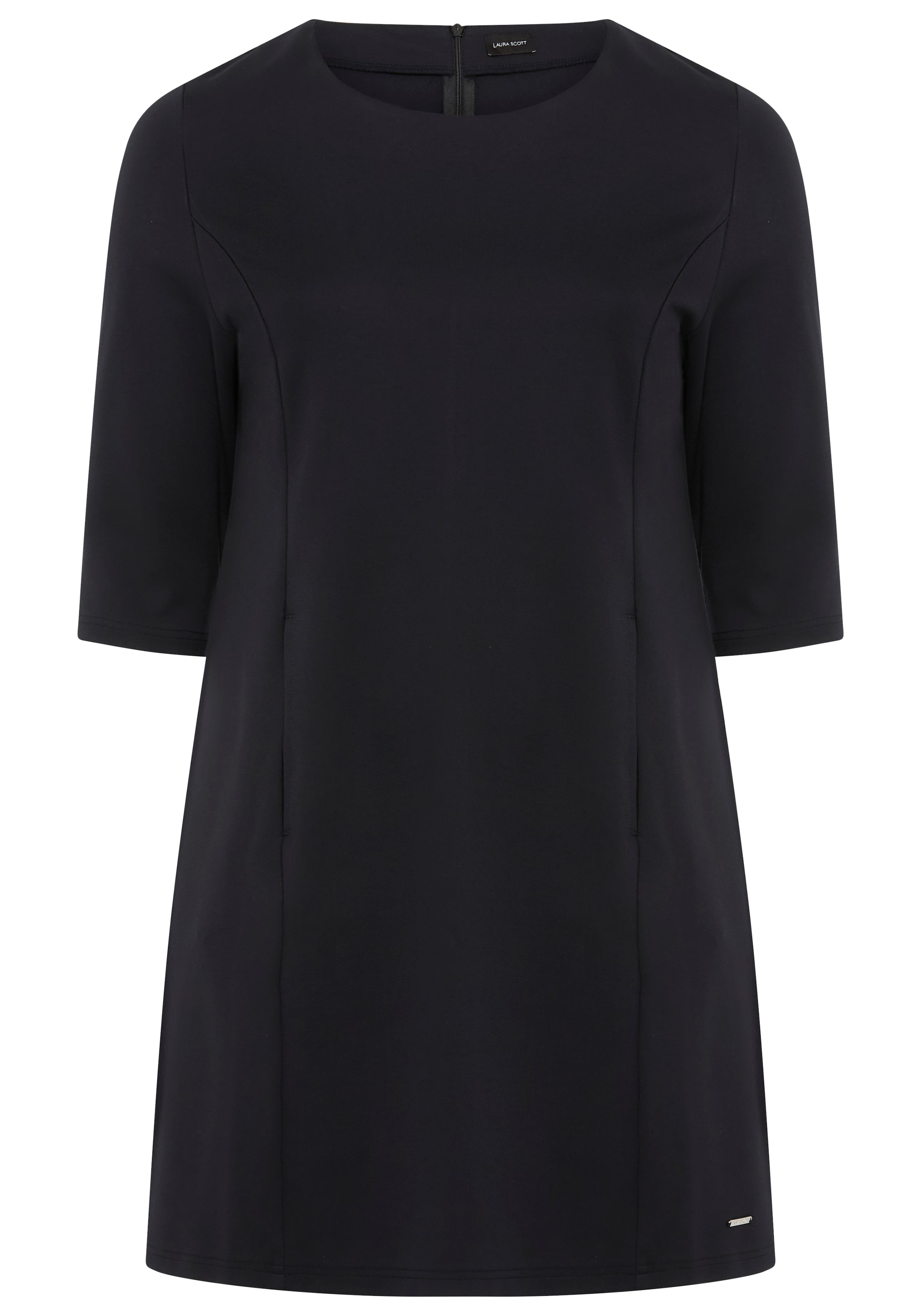 Laura Scott CURVE Jerseykleid, mit 3/4-Ärmeln aus schmeichelnder Milano Rippe - GROSSE GRÖSSE