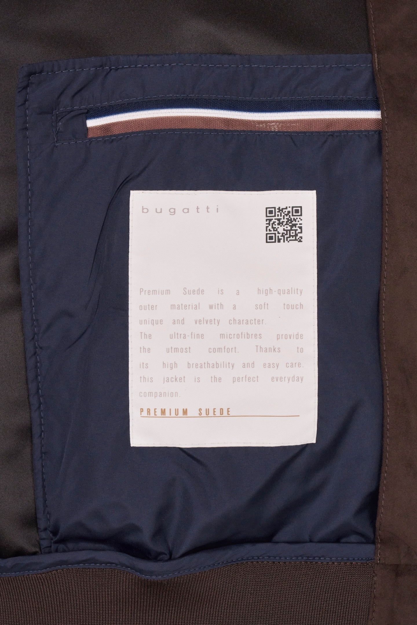 bugatti Blouson, ohne Kapuze, aus wasserabweisendem Velourleder