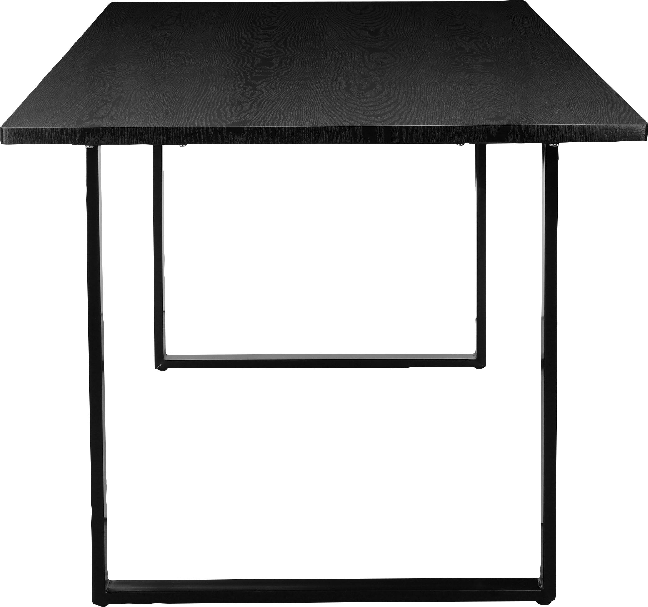 Home affaire Esstisch »Lannion«, (1 St.), Gestell aus Metall schwarz, Tischplatte mit Holzstruktur, Höhe 76 cm