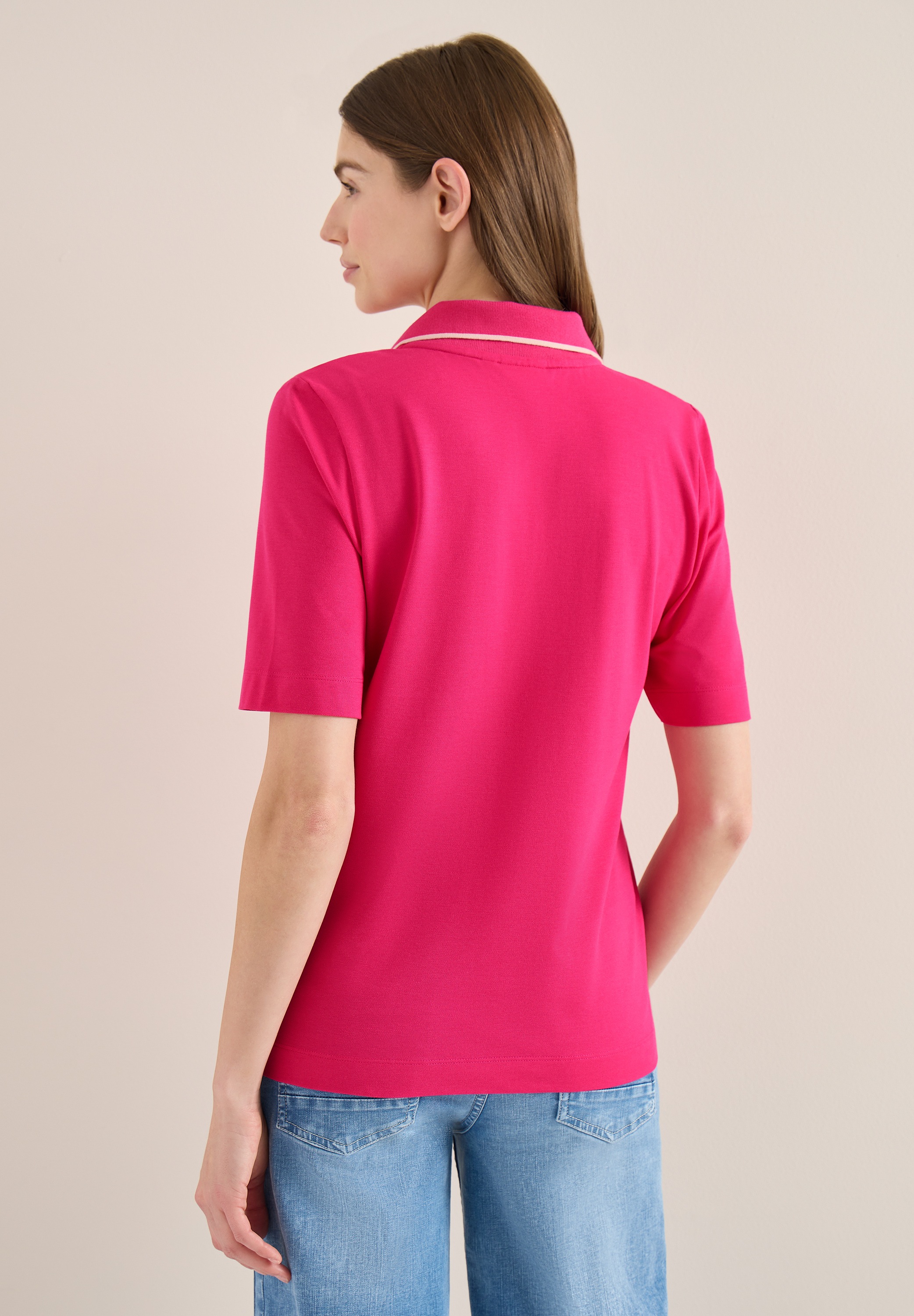 Cecil Poloshirt in Unifarbe günstig online kaufen