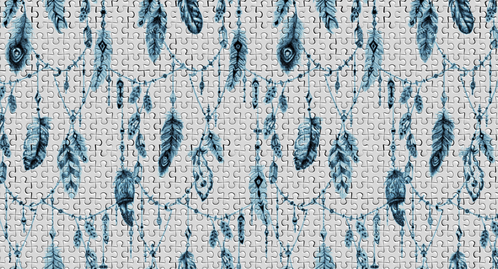 Architects Paper 1100000002199 "Atelier 47 Feather Puzzle 3" mehrfarbig glatt Vlies, Wand, Schräge, Decke