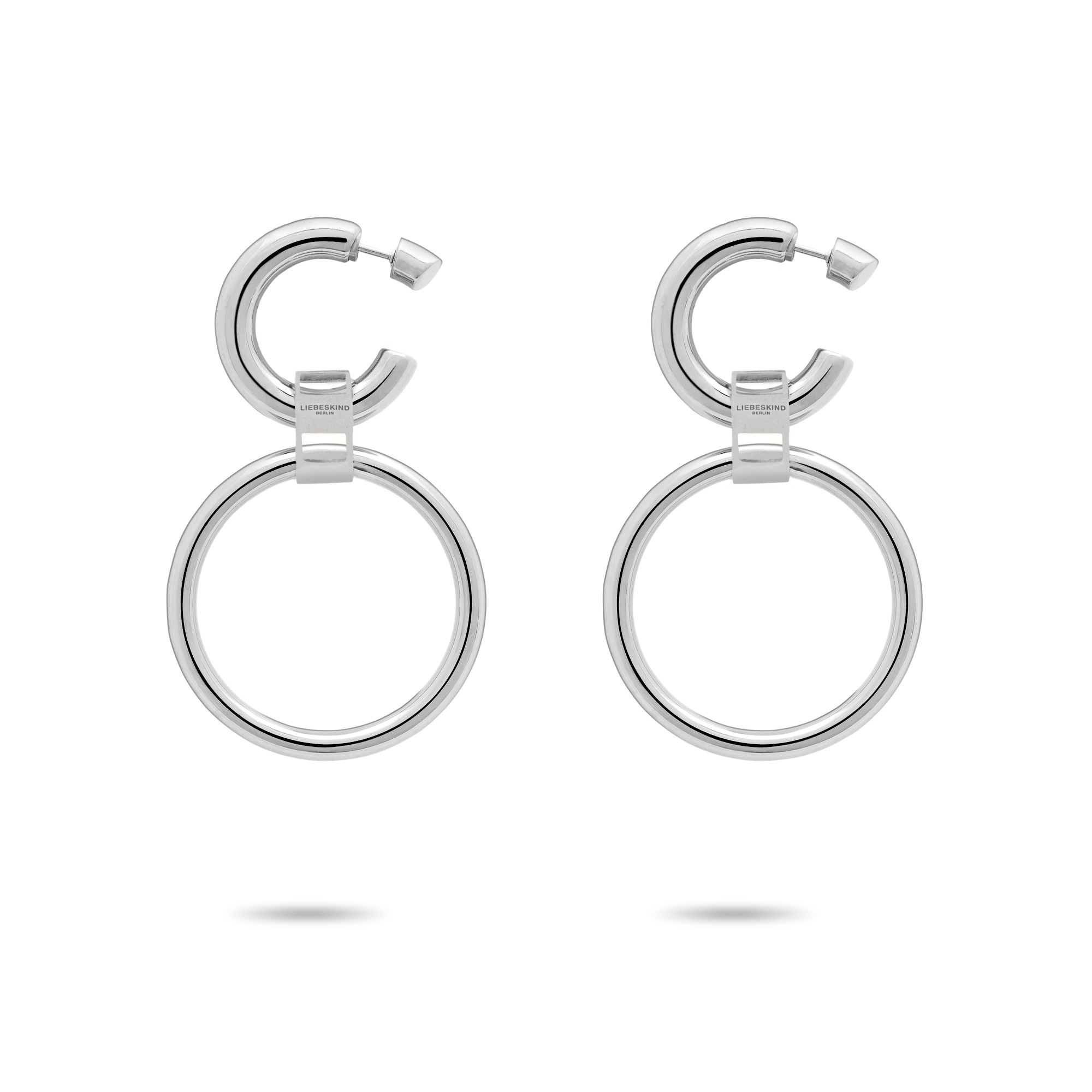 Liebeskind Berlin Paar Creolen »Schmuck Geschenk Edelstahl Ohrringe The D-Link Statement«