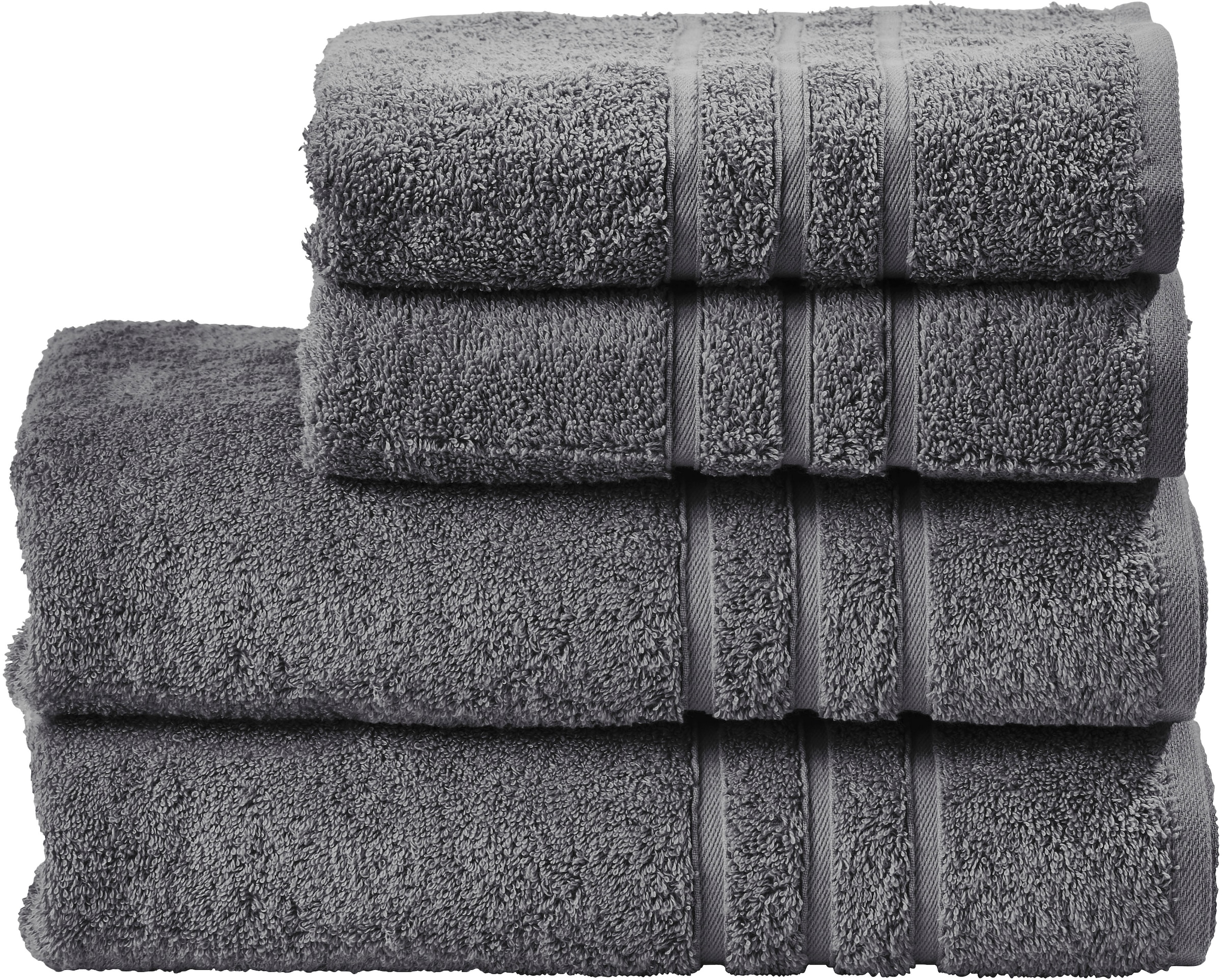 done. Handtuch Set "Daily Uni" Set 4 Stk. Walkfrottier saugfähiges Walkfrot günstig online kaufen