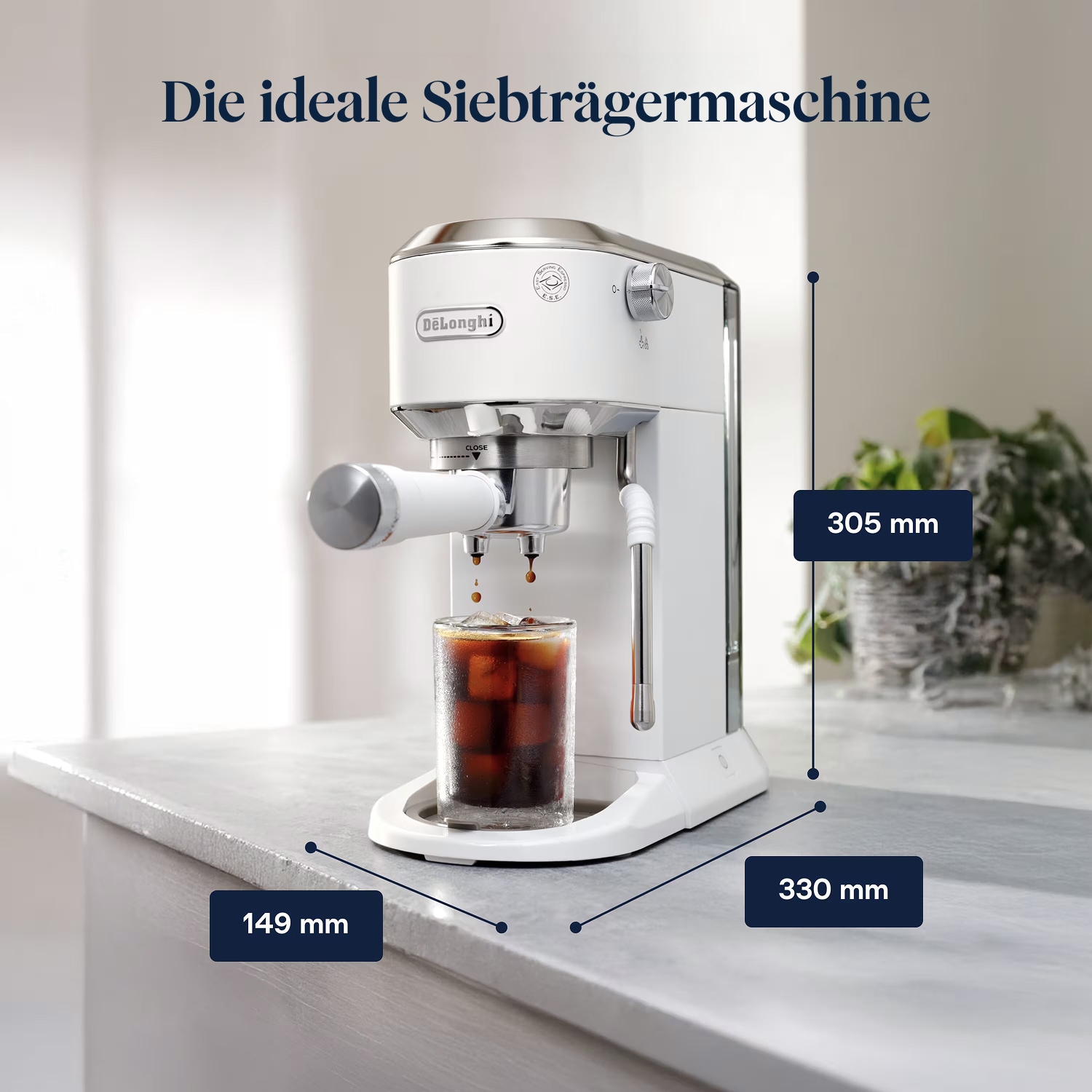 De'Longhi Espressomaschine »DEDICA DUO EC890.WI«