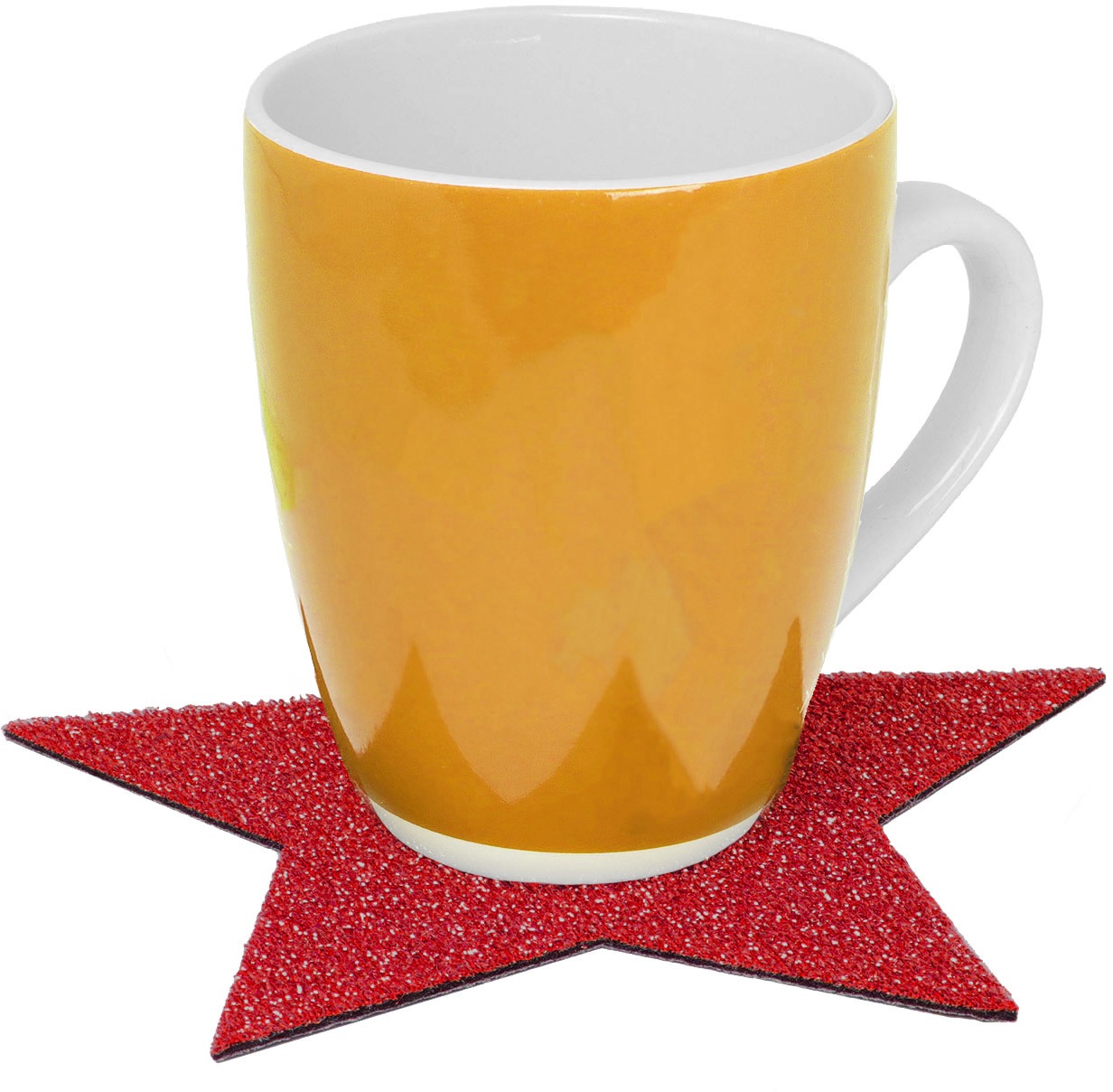 Primaflor-Ideen in Textil Platzset "Stern, Weihnachtsdeko" ideal als Untersetzer oder Tischdeko, Größe 16,5 cm