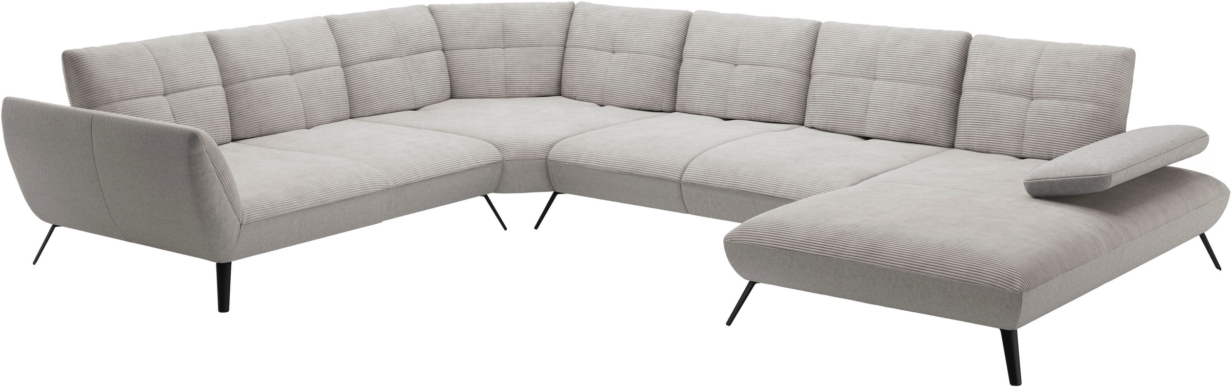 Places of Style Wohnlandschaft »Mikado U-Form«, inkl. Sitztiefenverstellung und Armteilverstellung