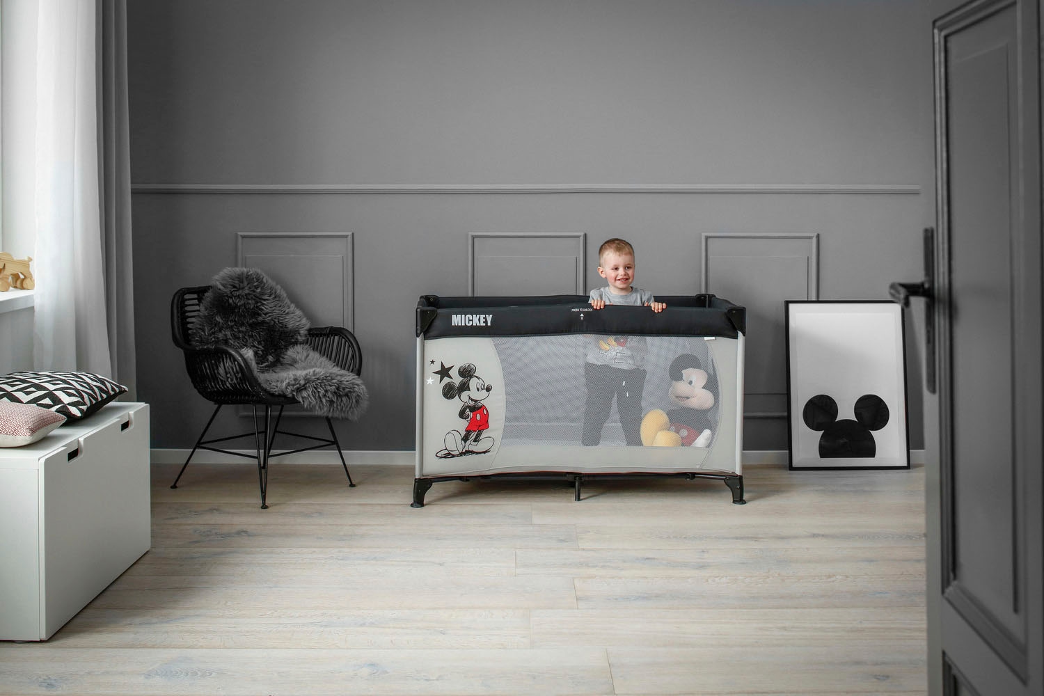 Hauck Baby-Reisebett »Dream N Play - Mickey Stars«, inkl. Transporttasche