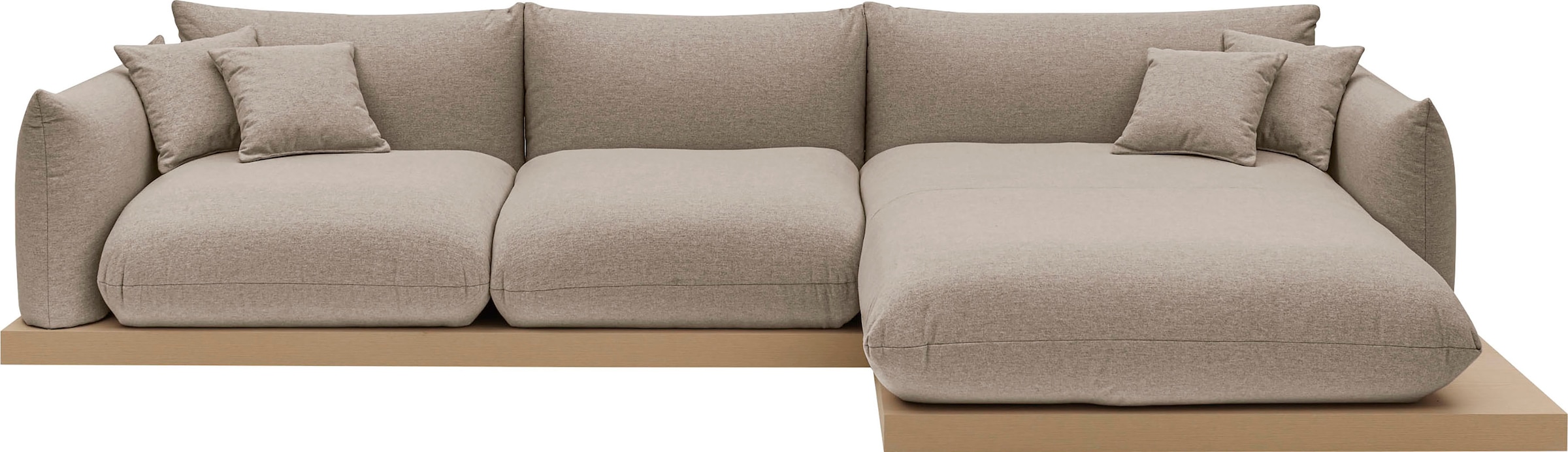 OTTO home Ecksofa "Kalix, Polsterecke mit kräftigem Holz-Plateau, moderne C günstig online kaufen