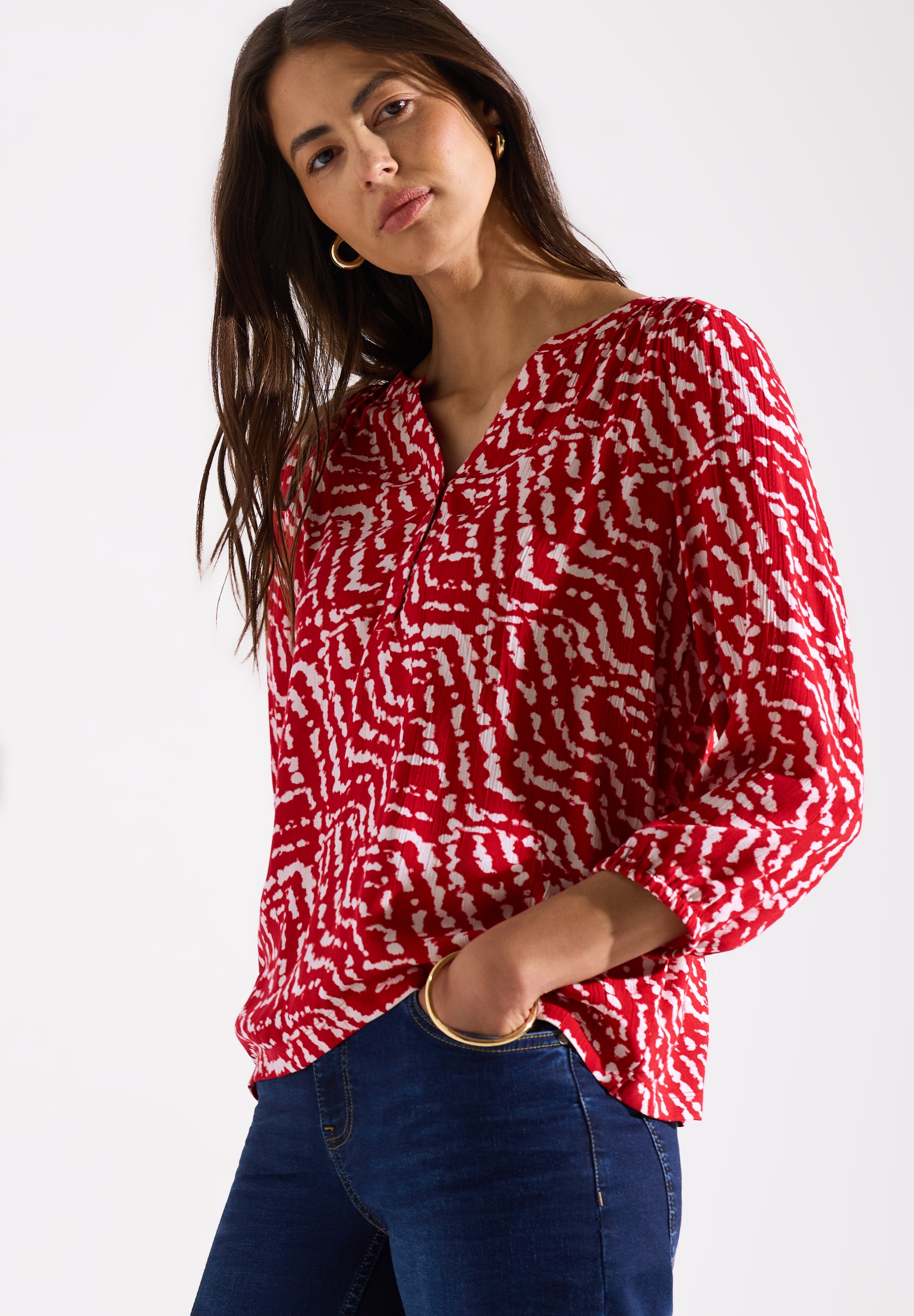 STREET ONE Blusenshirt, mit All-Over Print