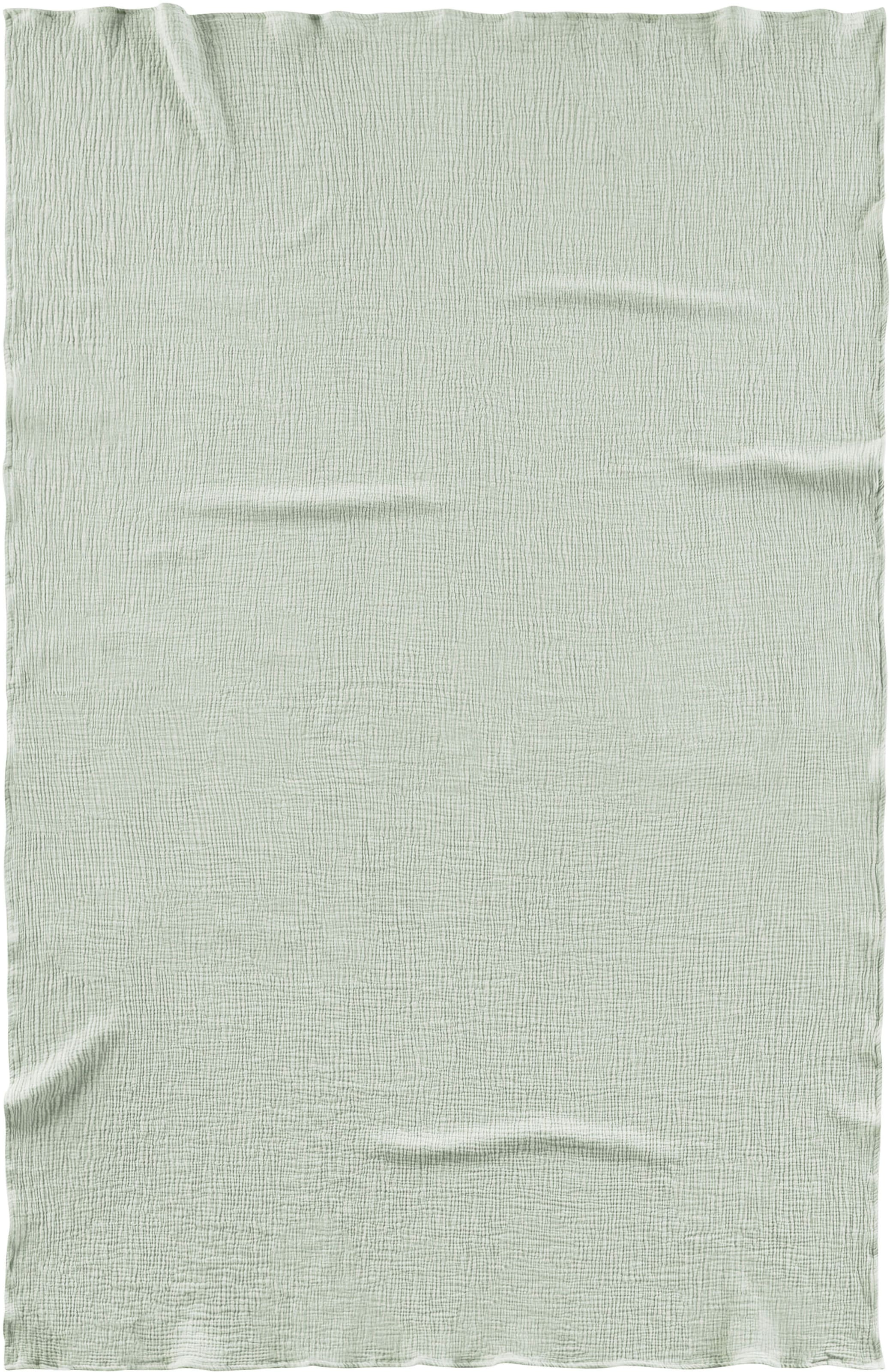 Biberna Wohndecke »0480100 Musselin«, gekreppte Optik+Struktur, leichte Sommer Decke, Tagesdecke, angenehm
