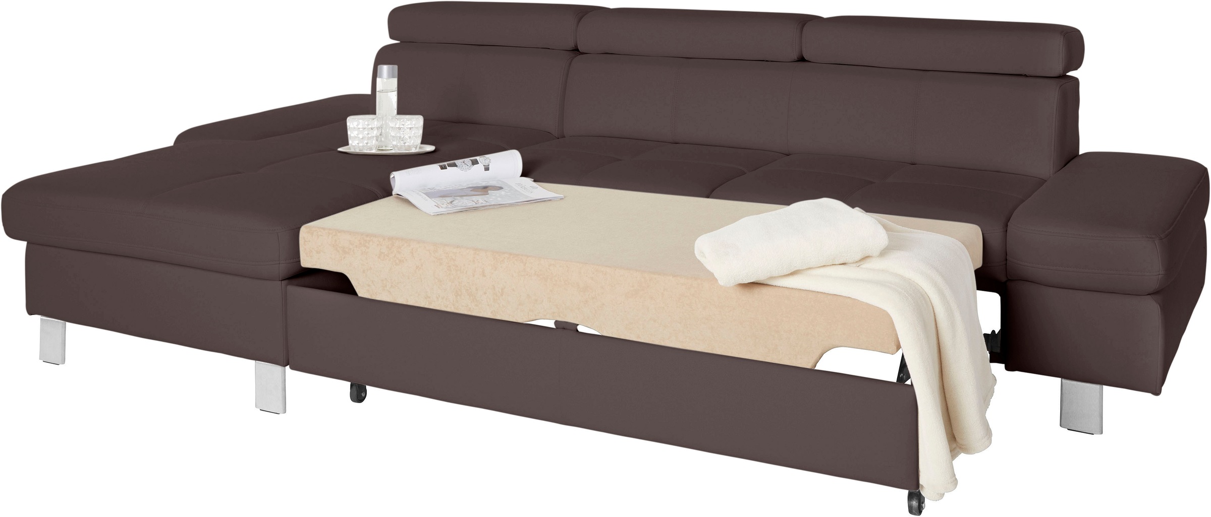 Thumbnail - exxpo - sofa fashion Ecksofa "Fiji, hochwertige Detailverarbeitung, Breite 292cm, L-Form" bequem durch Kopf- und Armteil...