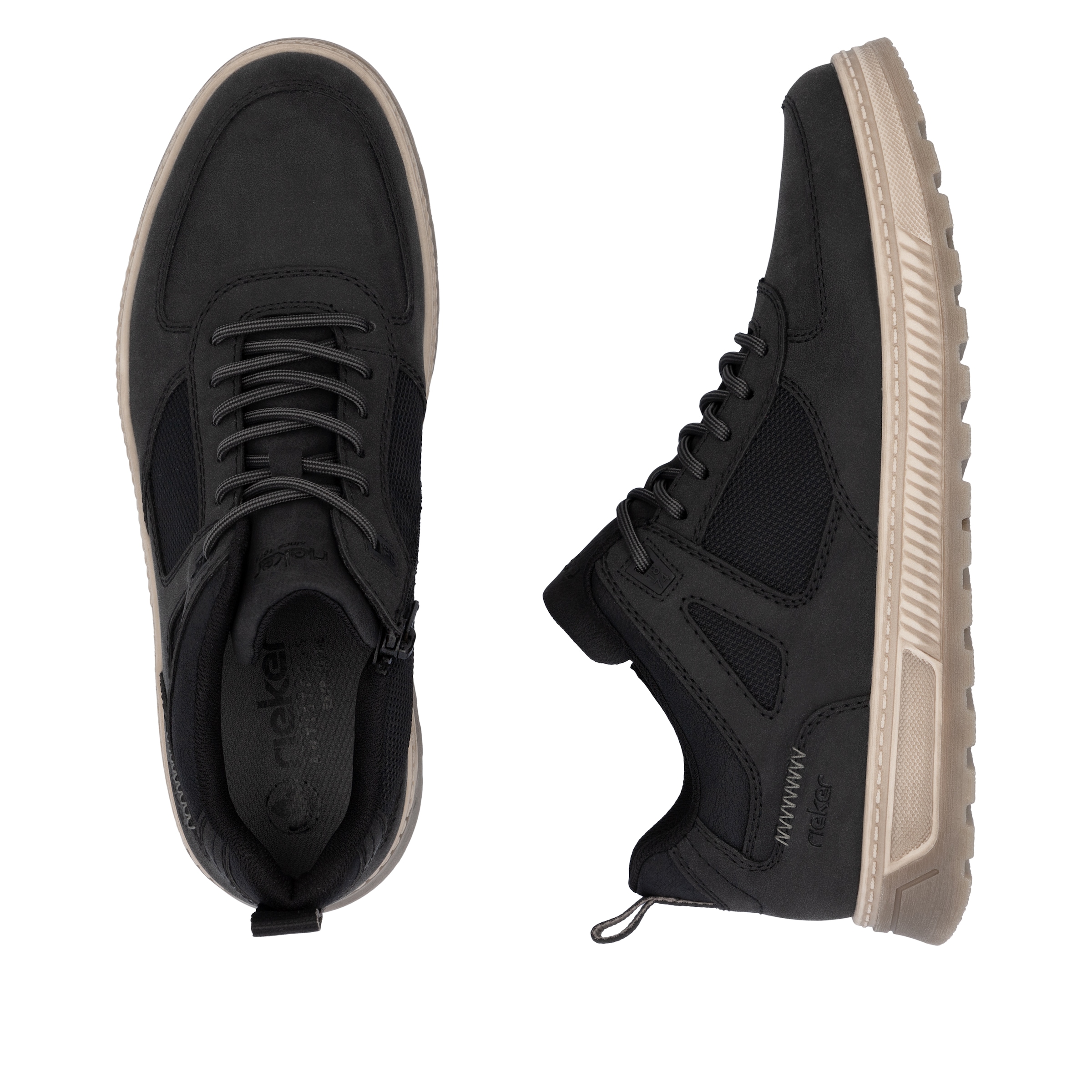Rieker Sneaker, Schnürschuh, Halbschuh, Outdoorschuh mit gepolstertem Schaftrand