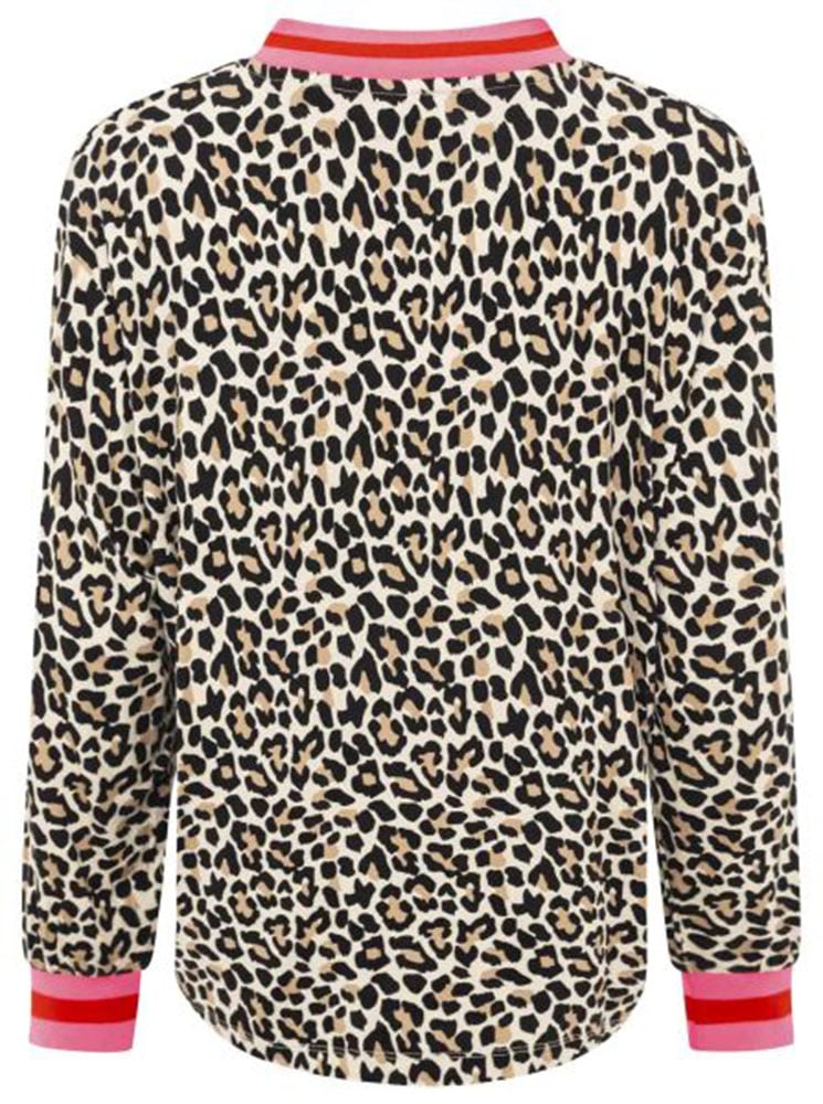 Zwillingsherz Blusenshirt »"Leo"«, V-Neck, Animal Print, sportive Bündchen