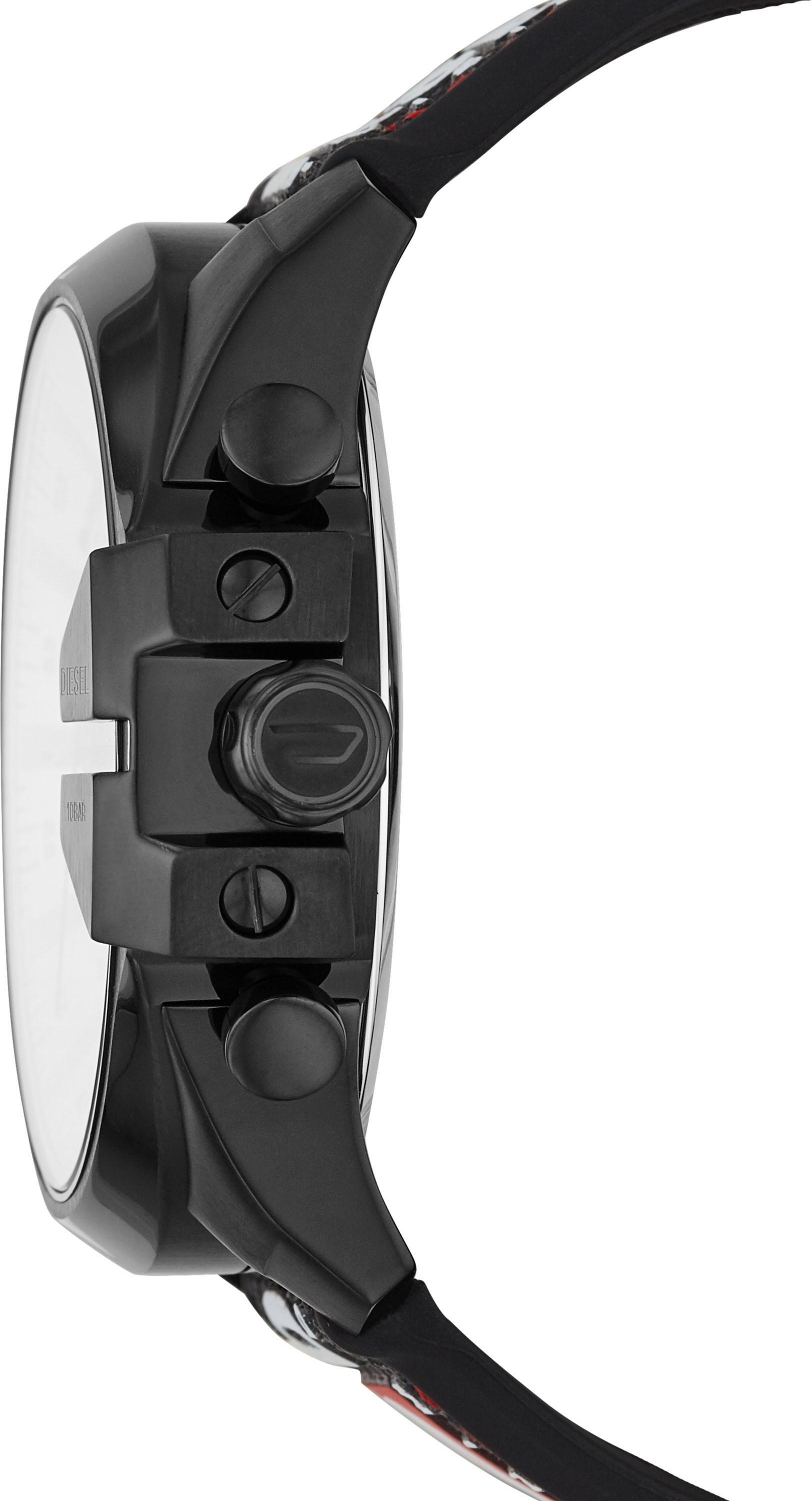 Diesel Chronograph »MEGA CHIEF«, Quarzuhr, Armbanduhr, Herrenuhr, Datum, Stoppfunktion, Leuchtzeiger