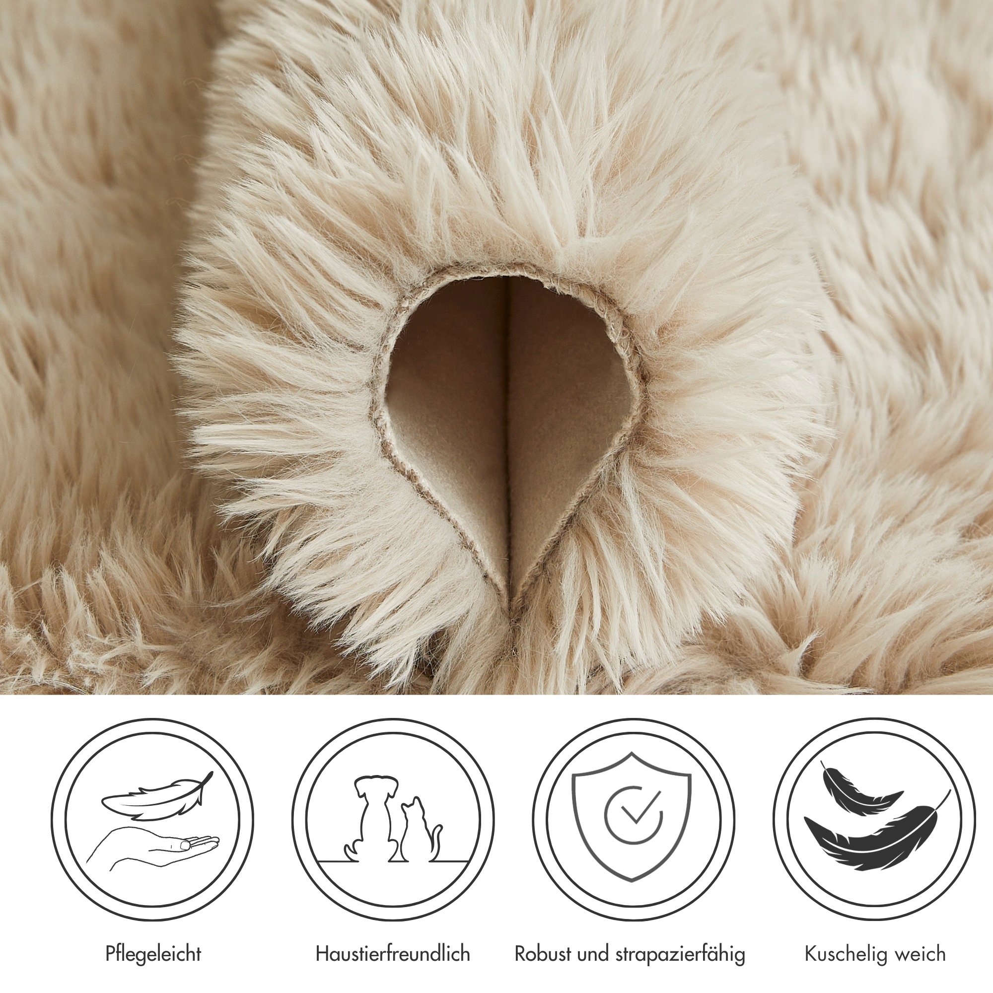 Thumbnail - Andiamo Teppich "Alpa" rechteckig 36 mm Höhe Uni Farben, Microfaser, besonders weich & kuschelig, Schlafzimmer