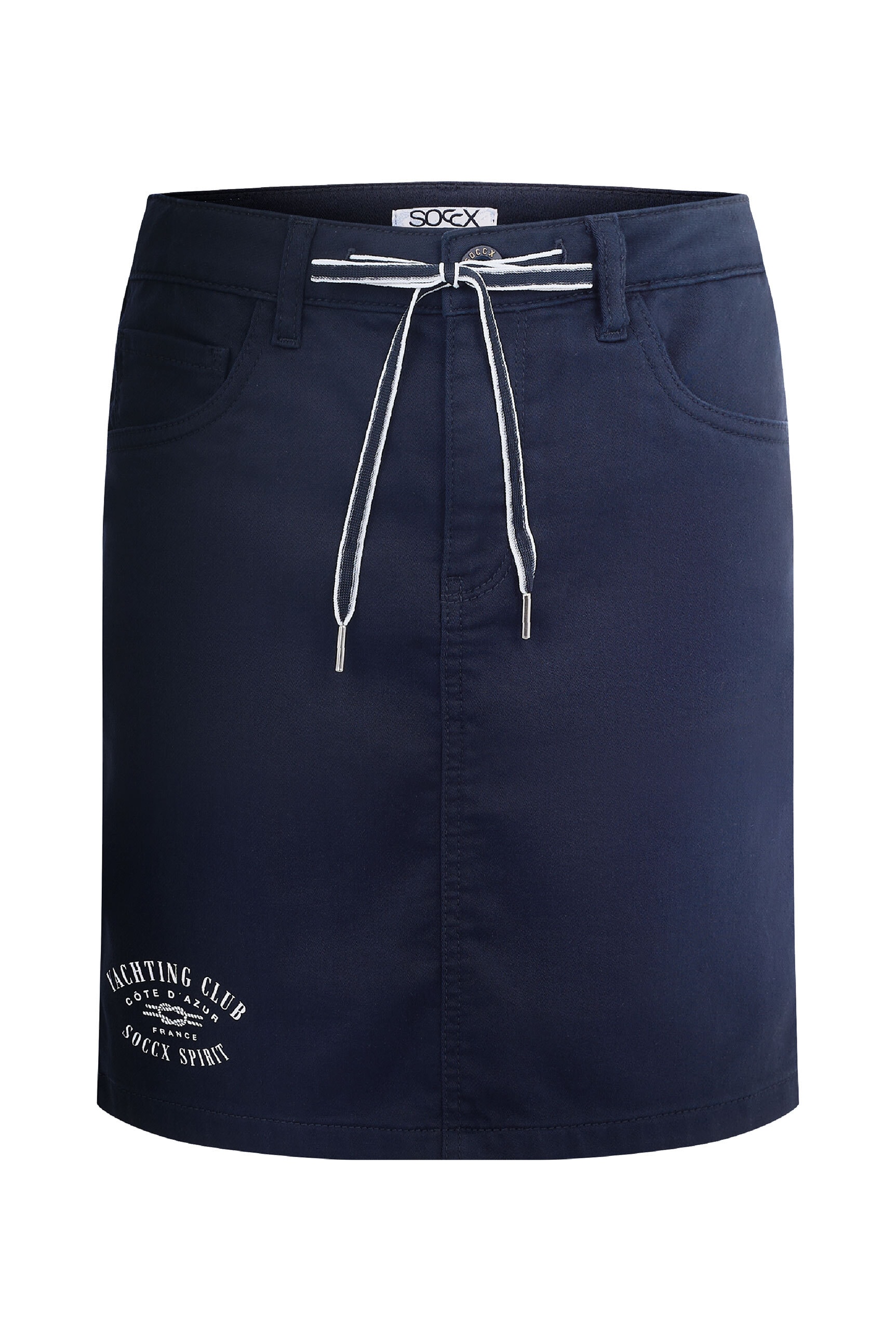 SOCCX Jeansrock mit Baumwolle