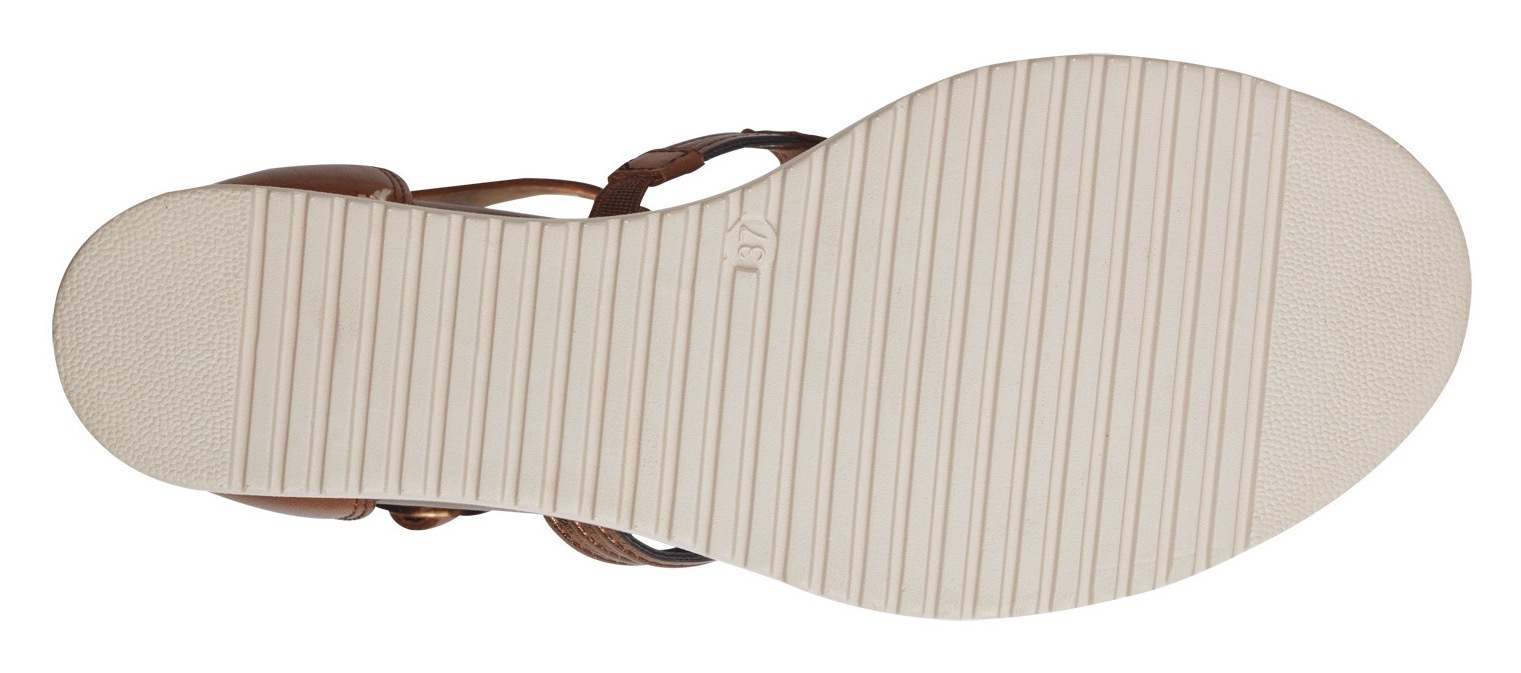 Tamaris Keilsandalette, Sommerschuh, Sandale, Keilabsatz, mit modischen Cut günstig online kaufen
