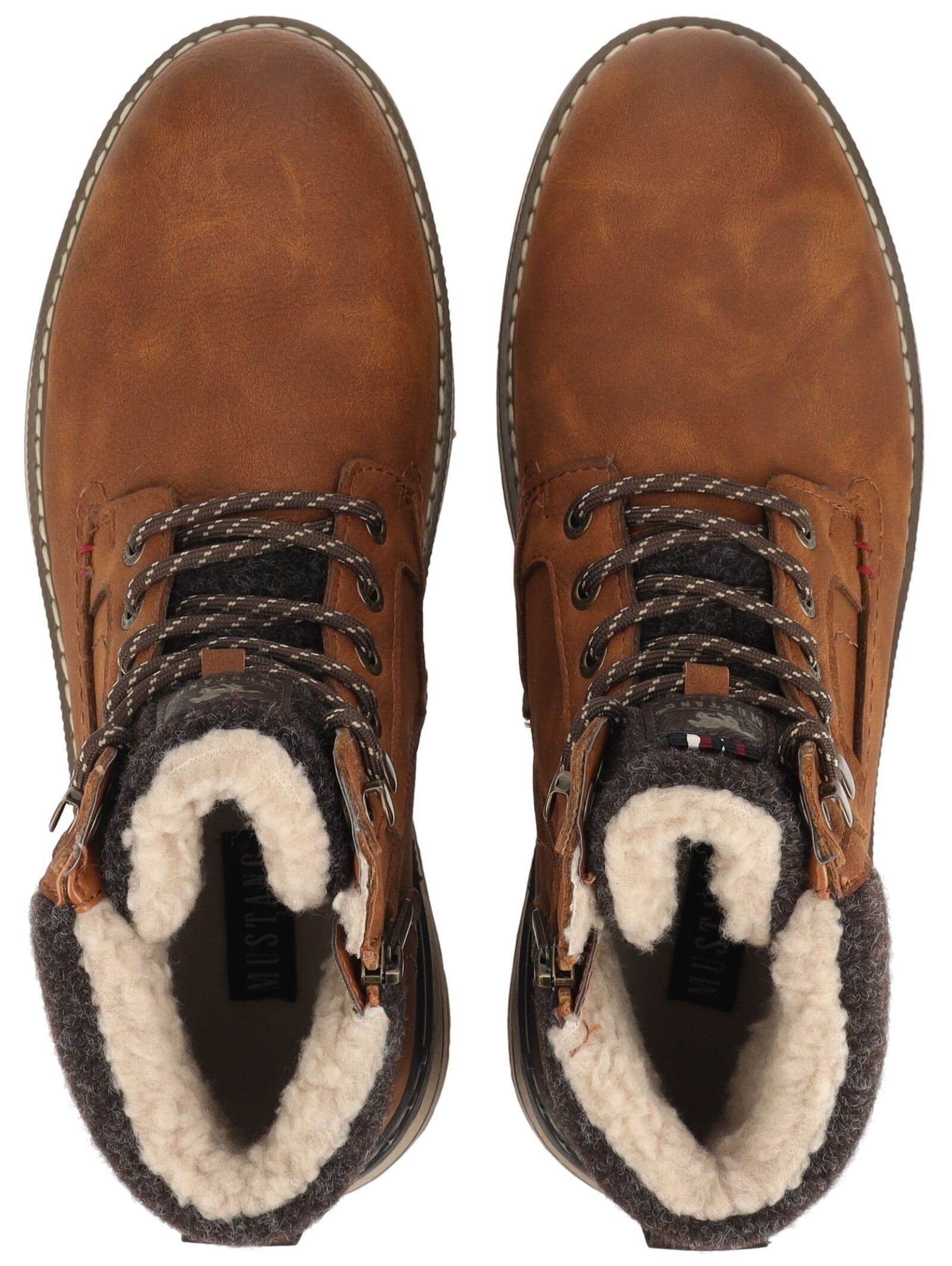 Mustang Shoes Schnürstiefelette »Mustang Shoes Stiefelette Lederimitat«