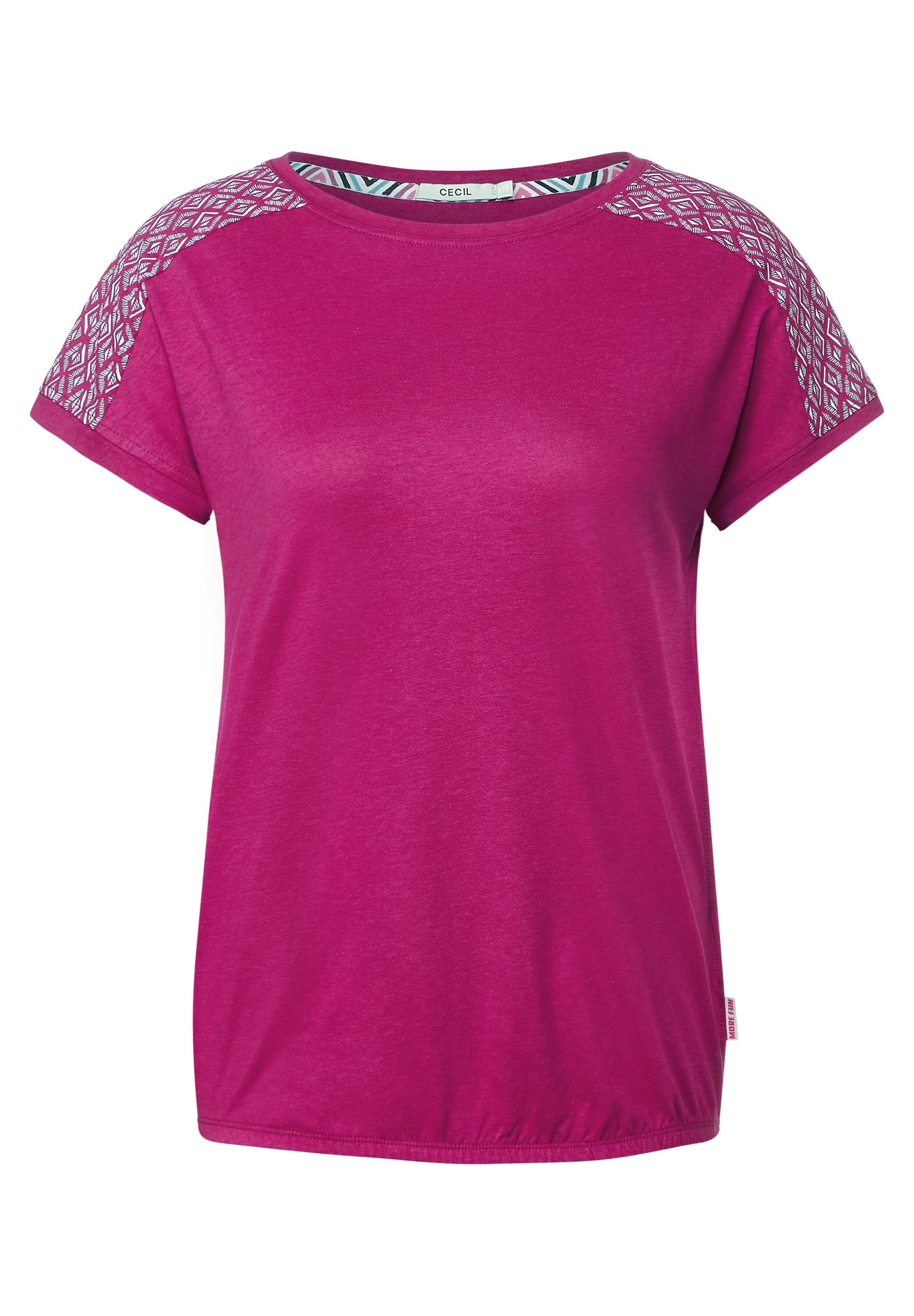 Cecil T-Shirt, Materialmix | softem bestellen BAUR aus