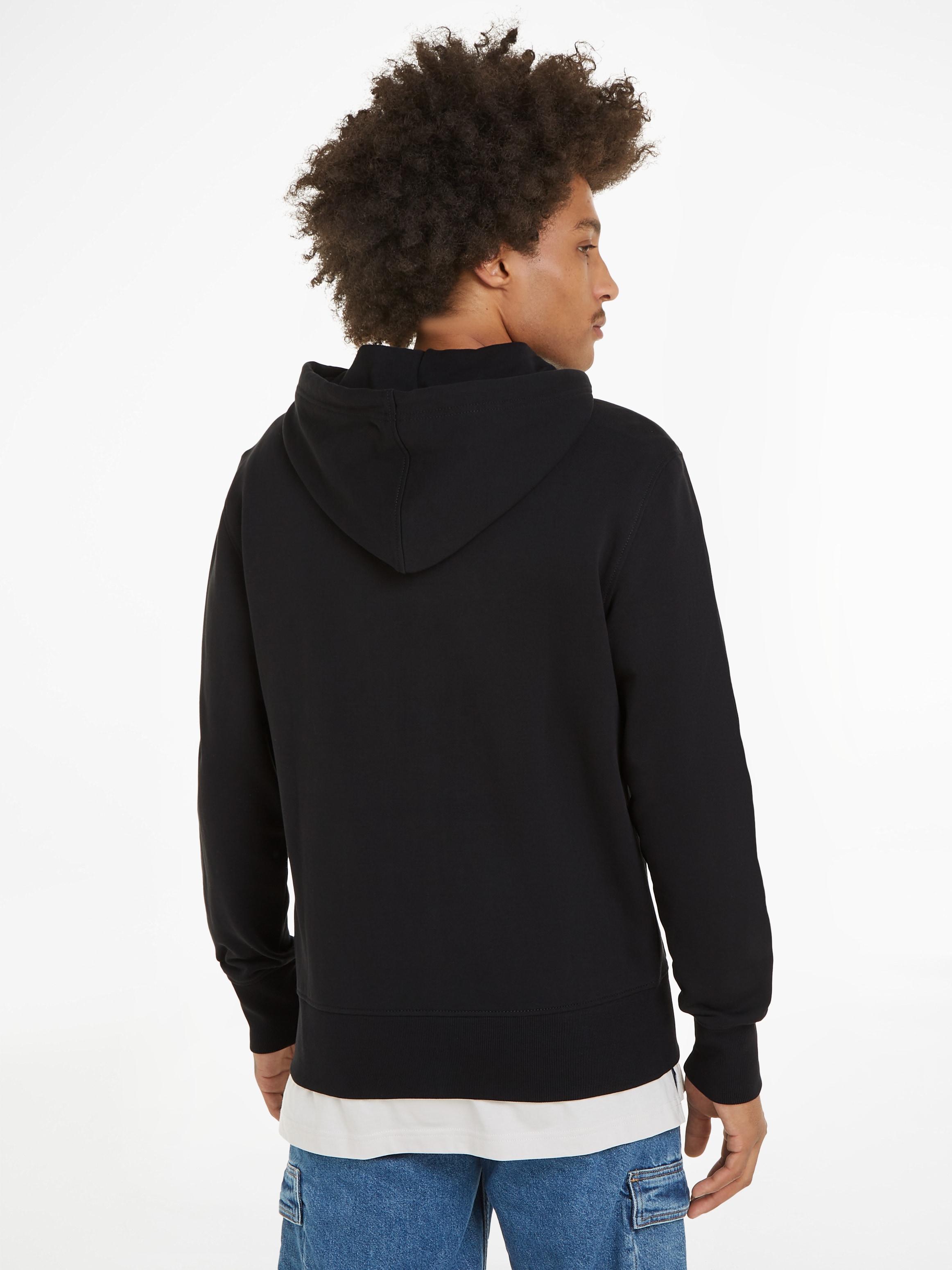 HOODIE«, Jeans THROUGH »INSTITUTIONAL Klein Logomarkenlabel ▷ | für BAUR Sweatshirt Calvin mit ZIP