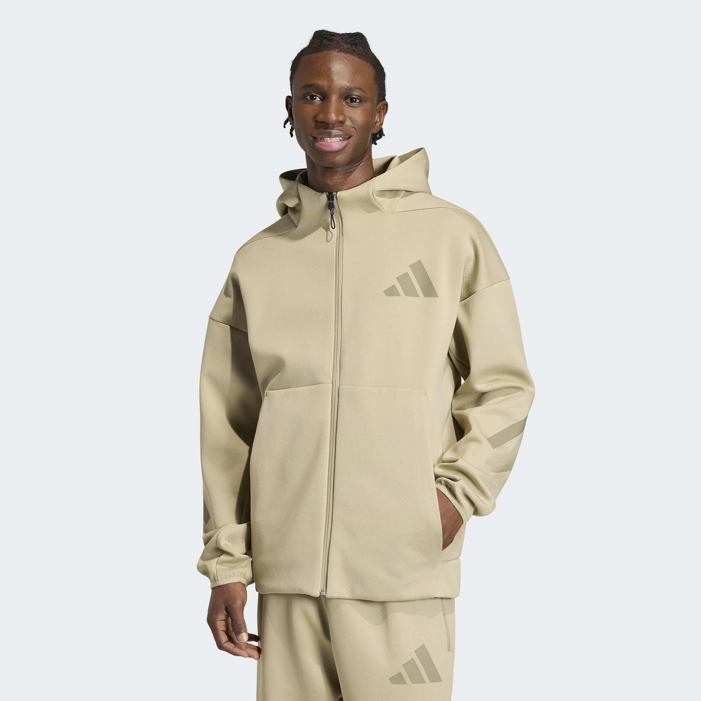 adidas Sportswear Kapuzensweatshirt "NEW ADIDAS Z.N.E. ZIP-HOODIE", für sportliche Aktivitäten, aus Polyester und Baumwolle