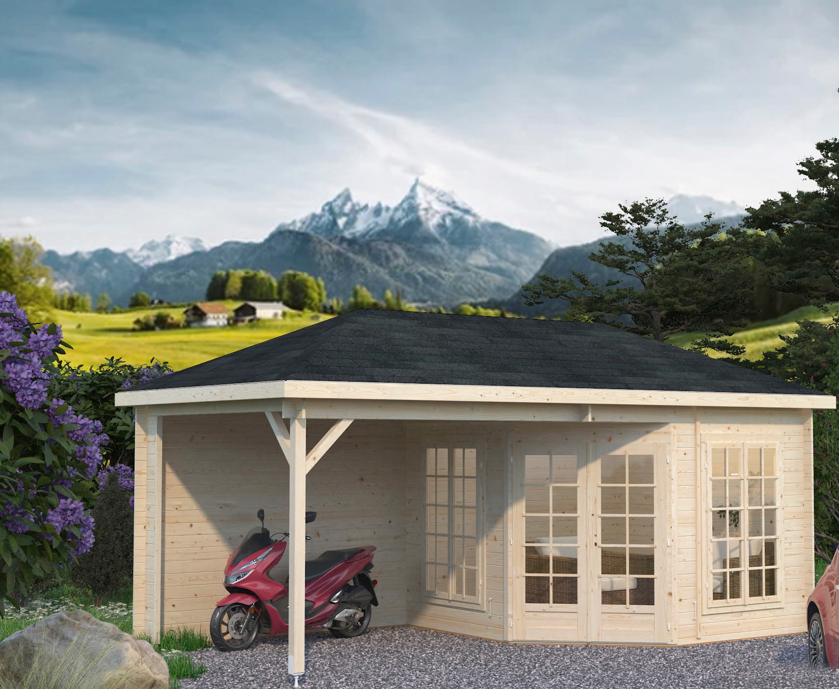 Palmako Gartenhaus "Pavillon Melanie", naturbelassen günstig online kaufen