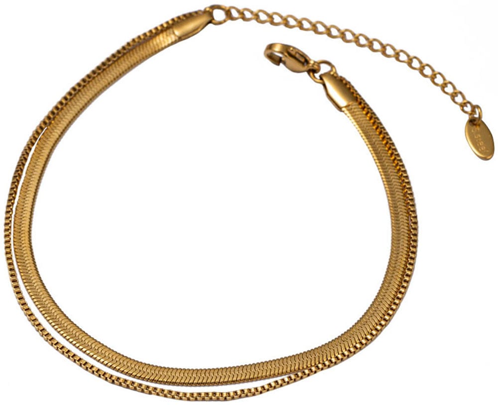 Firetti Armband »Schmuck Geschenk Edelstahl Armkette, auch als Fußkette tragbar«, Made in Germany