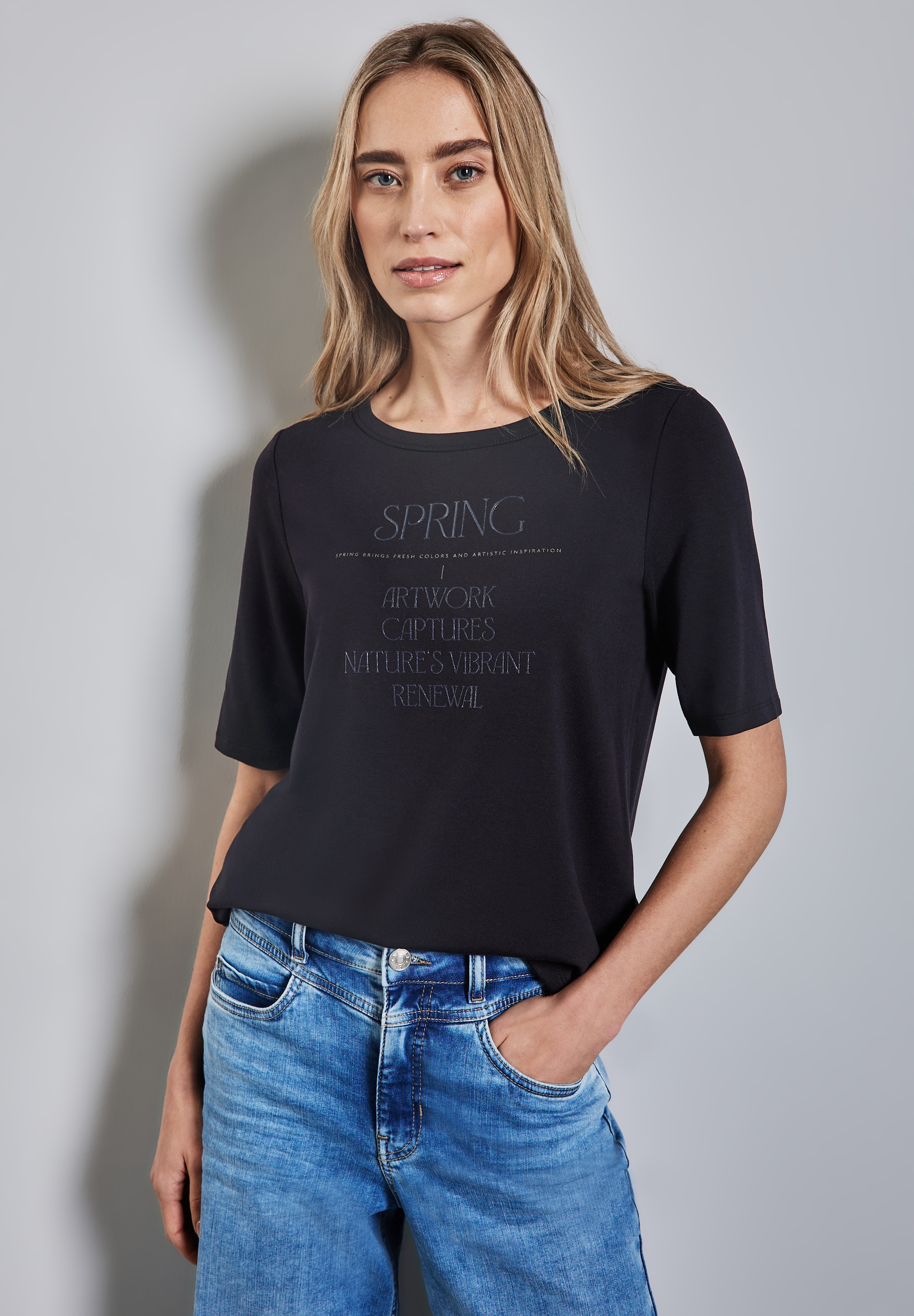 STREET ONE T-Shirt, Rundhalsausschnitt günstig online kaufen