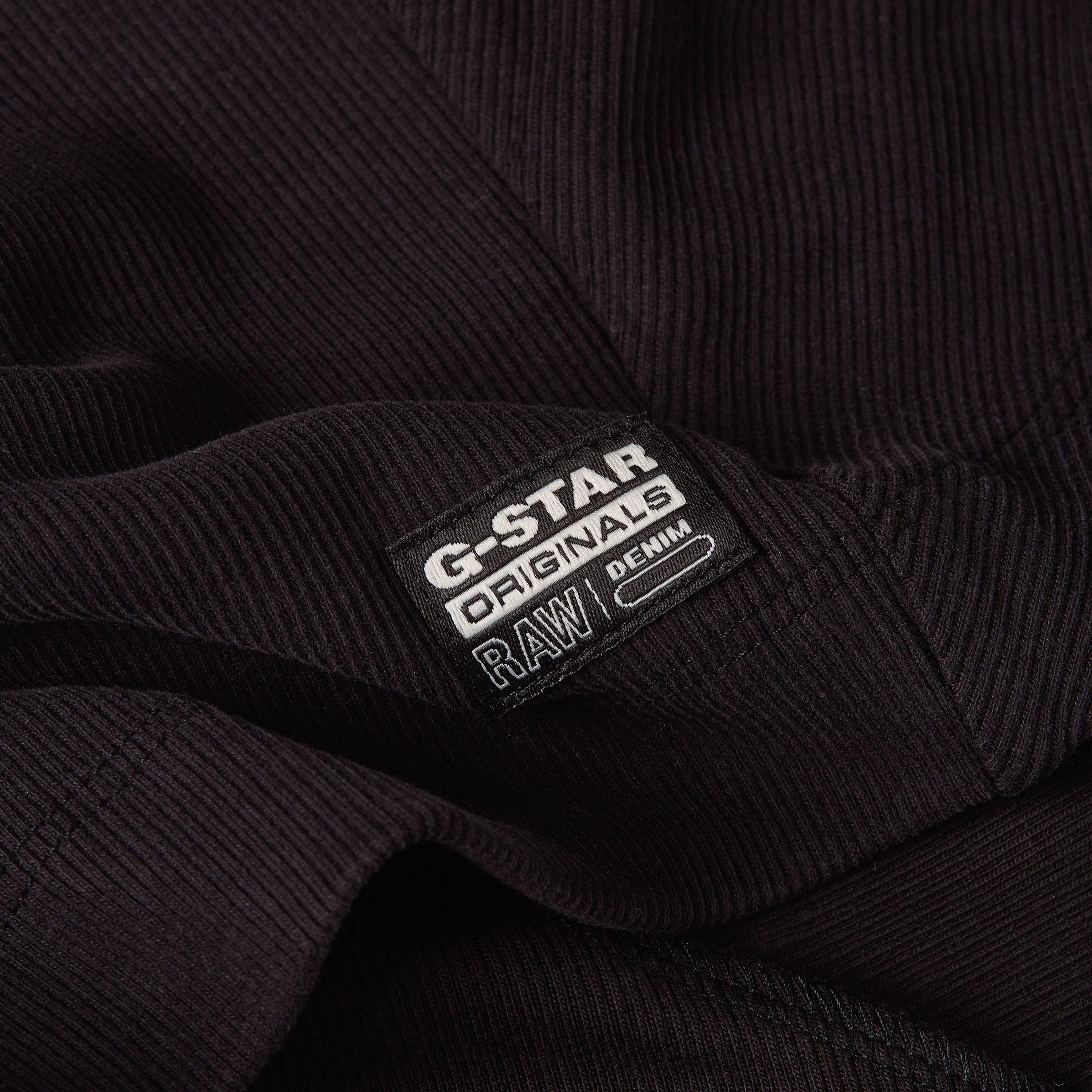 G-STAR Longsleeve »Rib Mock Top«, mit Markenschriftzug am Kragen