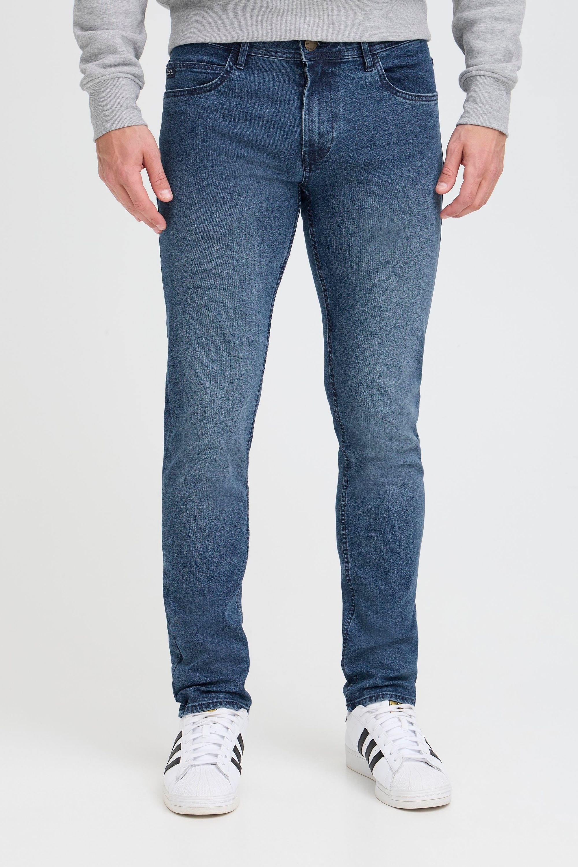 Slim-fit-Jeans BLEND "BHZilon", Herren, Gr. 38, Länge 32, denim middle blau, Denim/Jeans, 68% Baumwolle, 27% Polyester, 3% Viskose, 2% Elasthan, unifarben, schmal lang, Jeans Slim-fit-Jeans, Klassische Jeans mit schmaler Passform 2