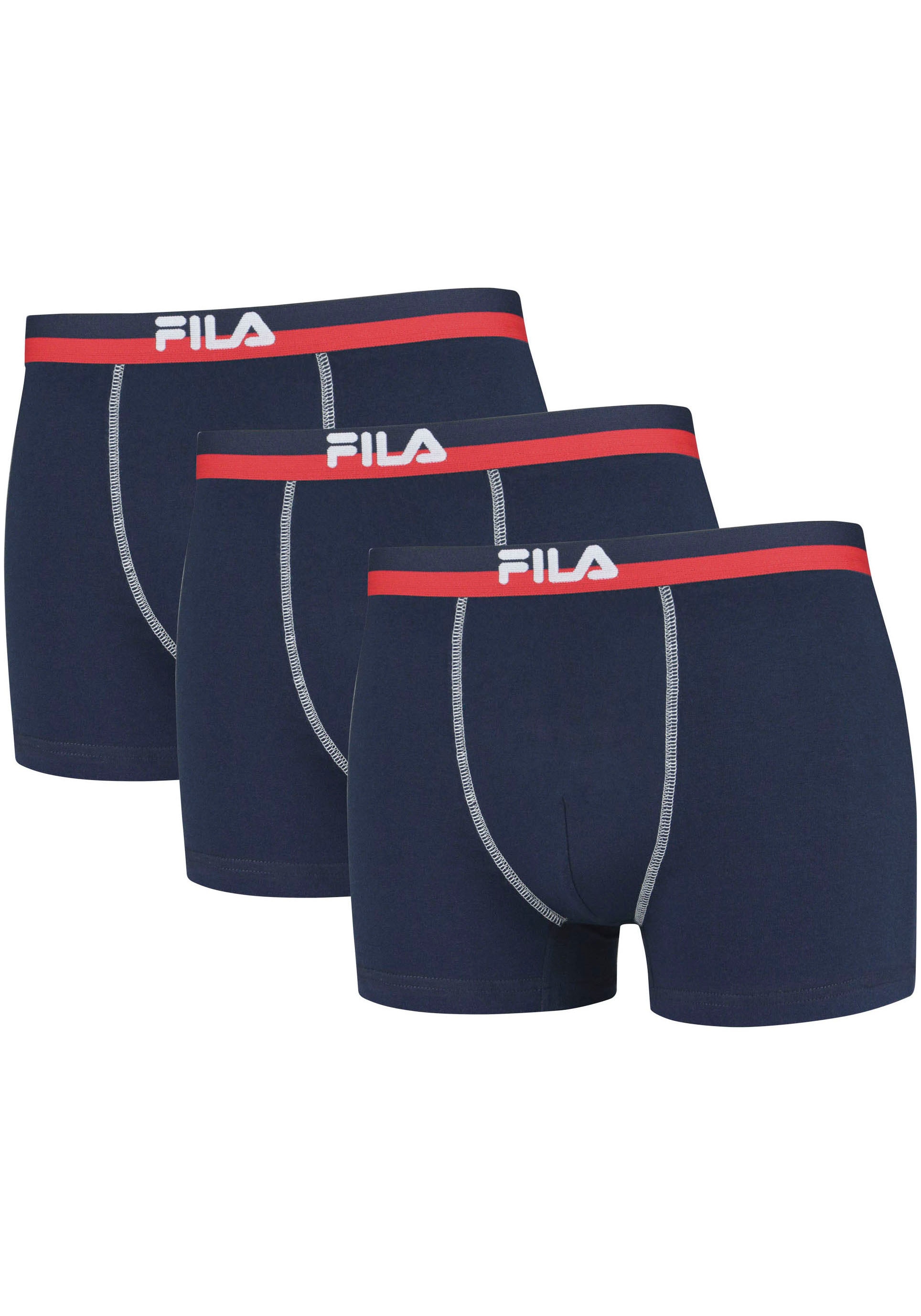 Fila Boxershorts 3er Pack, elastischer Logobund, Kontrastnähte günstig online kaufen