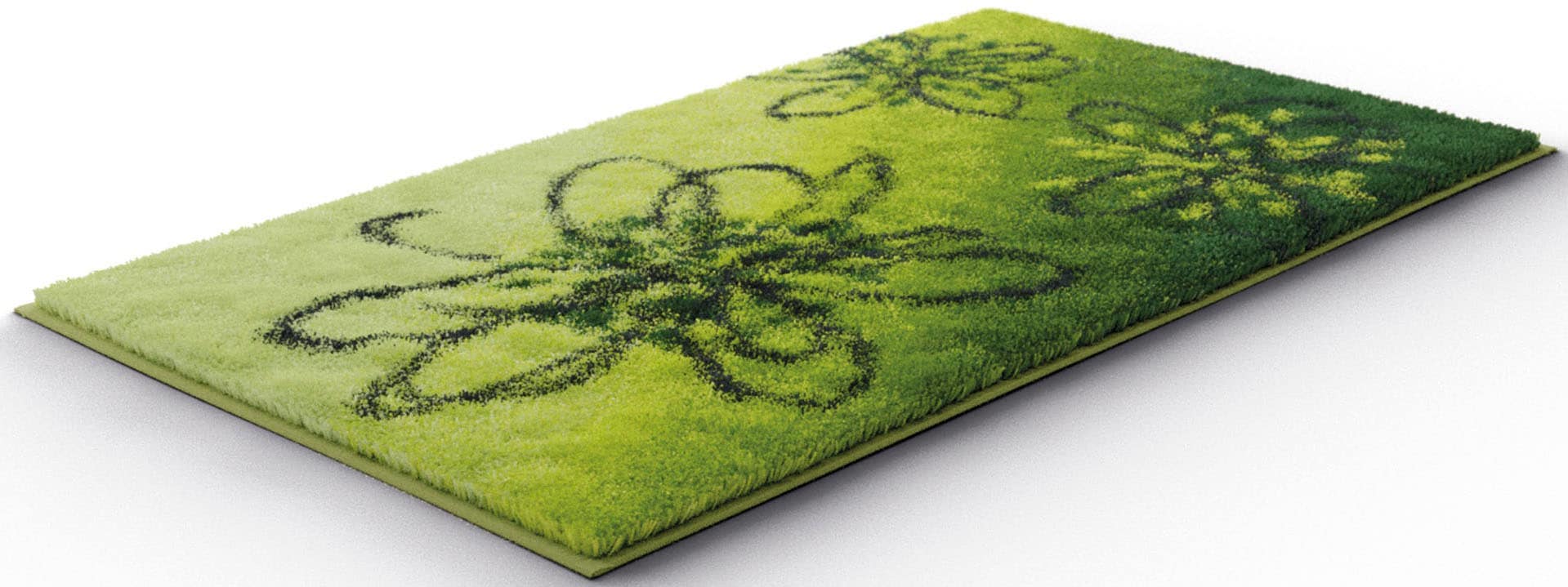 Grund Badematte »Lusia«, rutschhemmend beschichtet, fußbodenheizungsgeeignet, Florales Design mit sanftem Farbverlauf, 5 Jahre Garantie